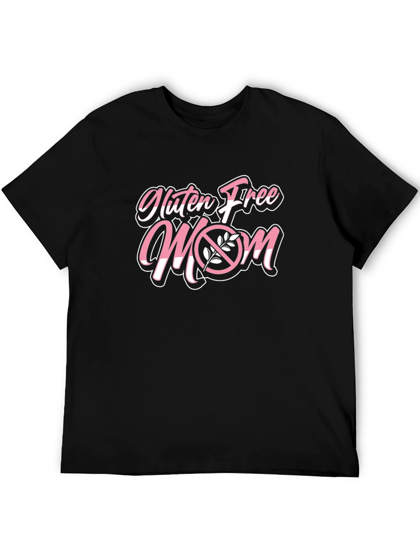 Gluten Free Mom Black Graphic T-Shirt