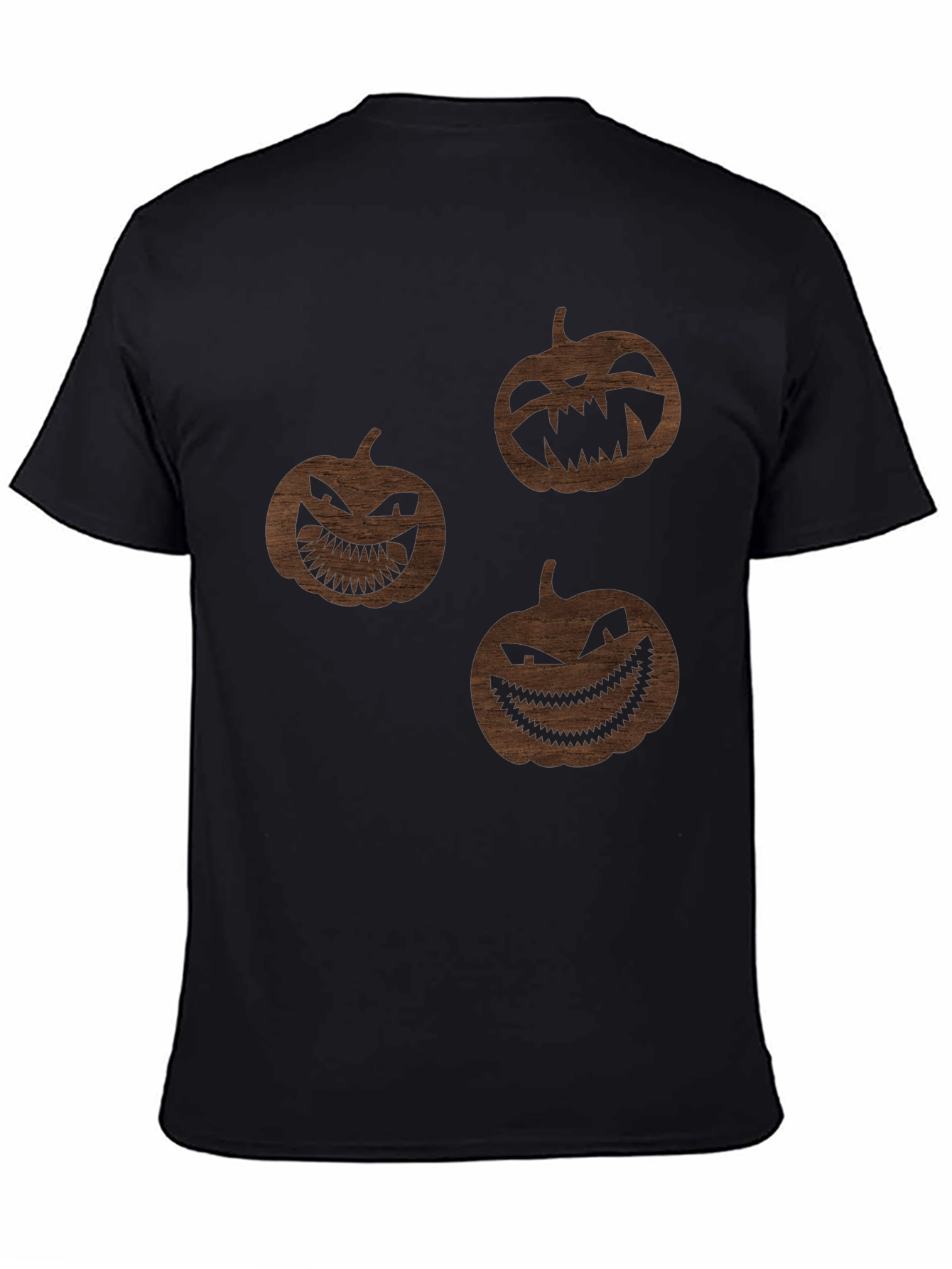 Spooky Season Pumpkin Graphic Tee - Black