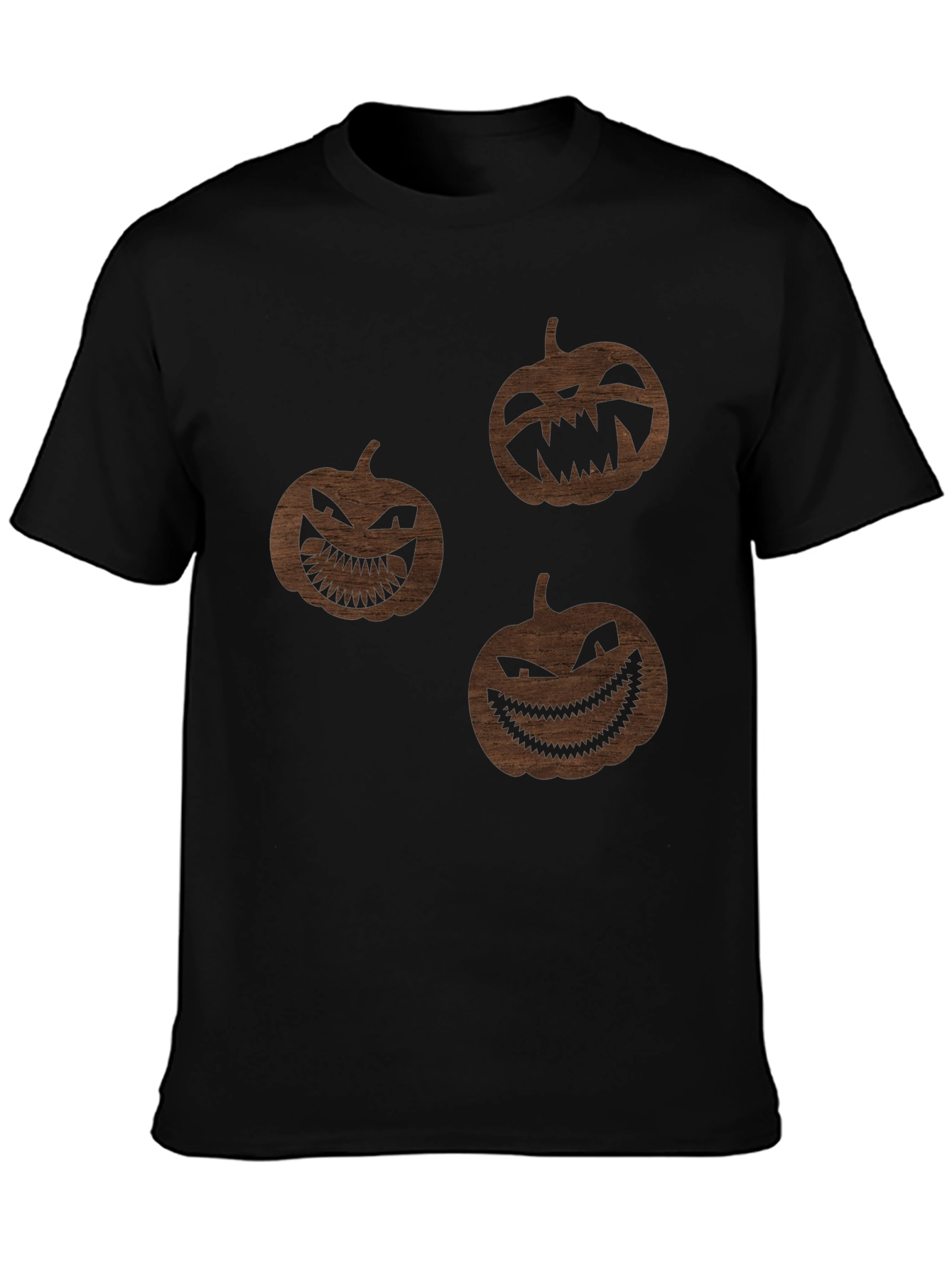 Spooky Season Pumpkin Graphic Tee - Black