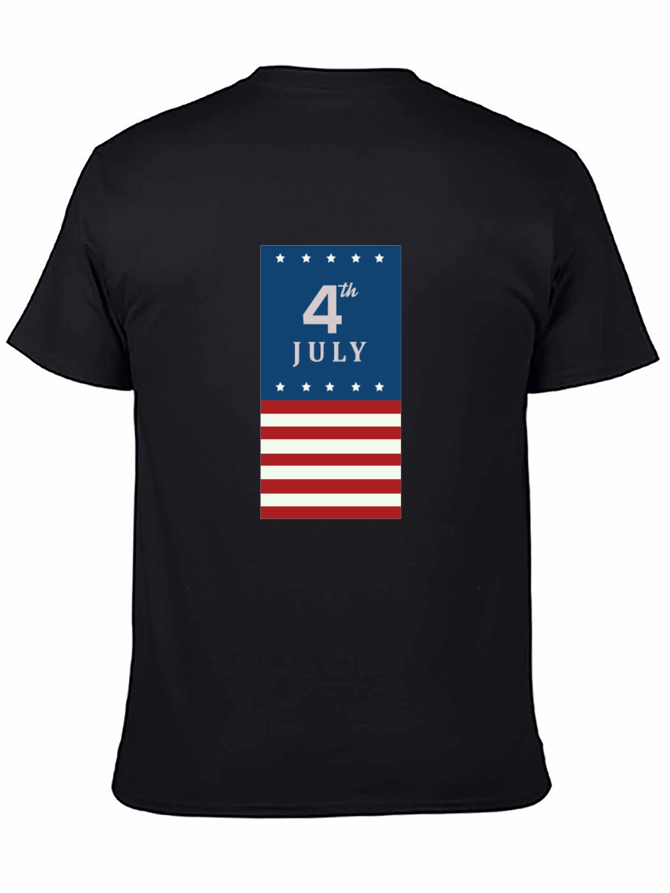 4th of July Patriotic T-Shirt - Mens Black Tee