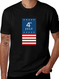 4th of July Patriotic T-Shirt - Mens Black Tee