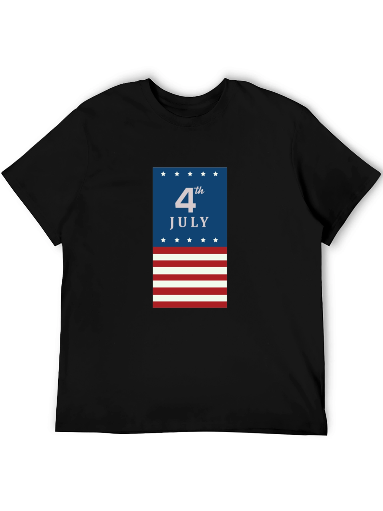 4th of July Patriotic T-Shirt - Mens Black Tee