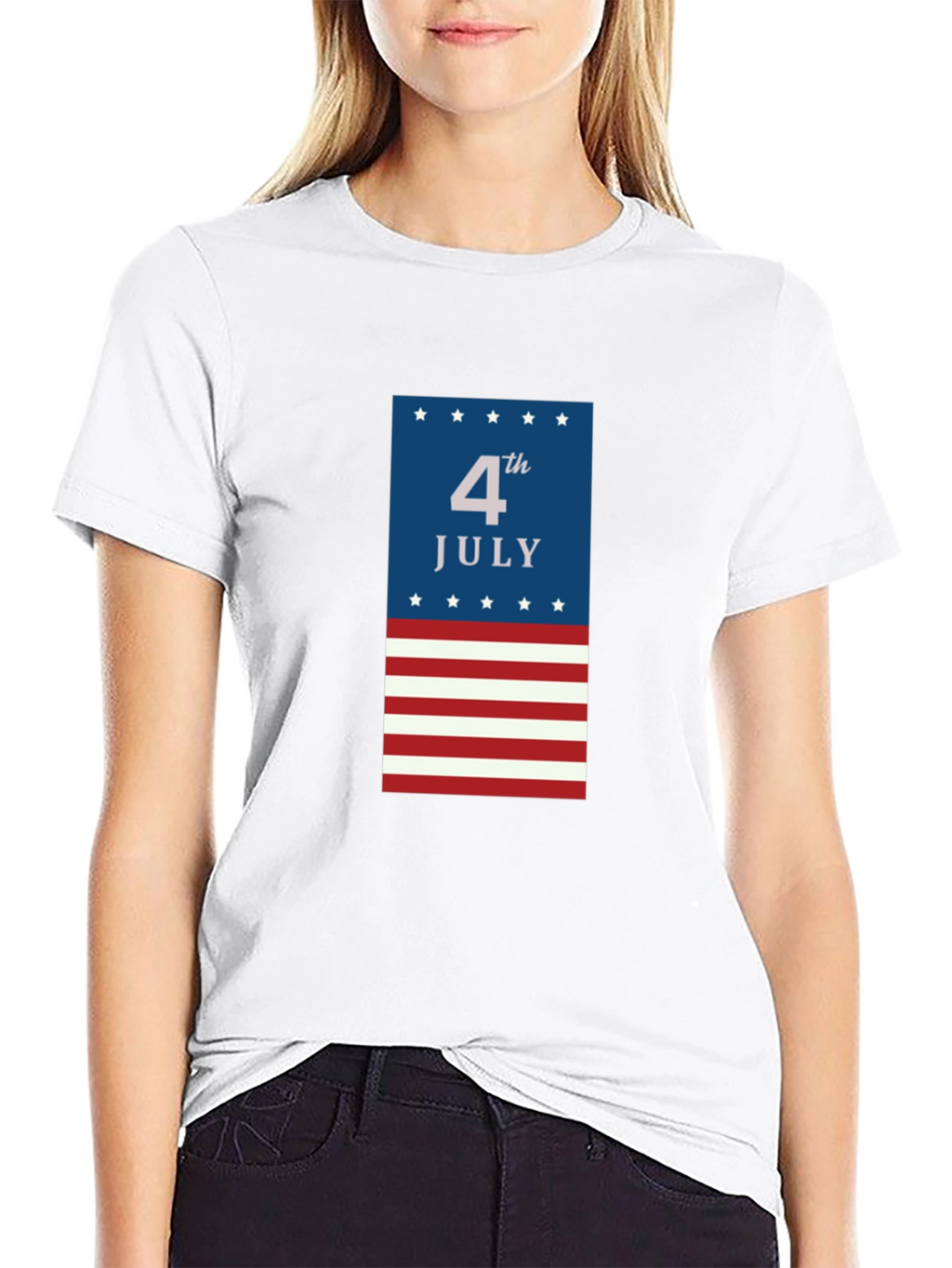 4th of July Patriotic T-Shirt - Mens Black Tee