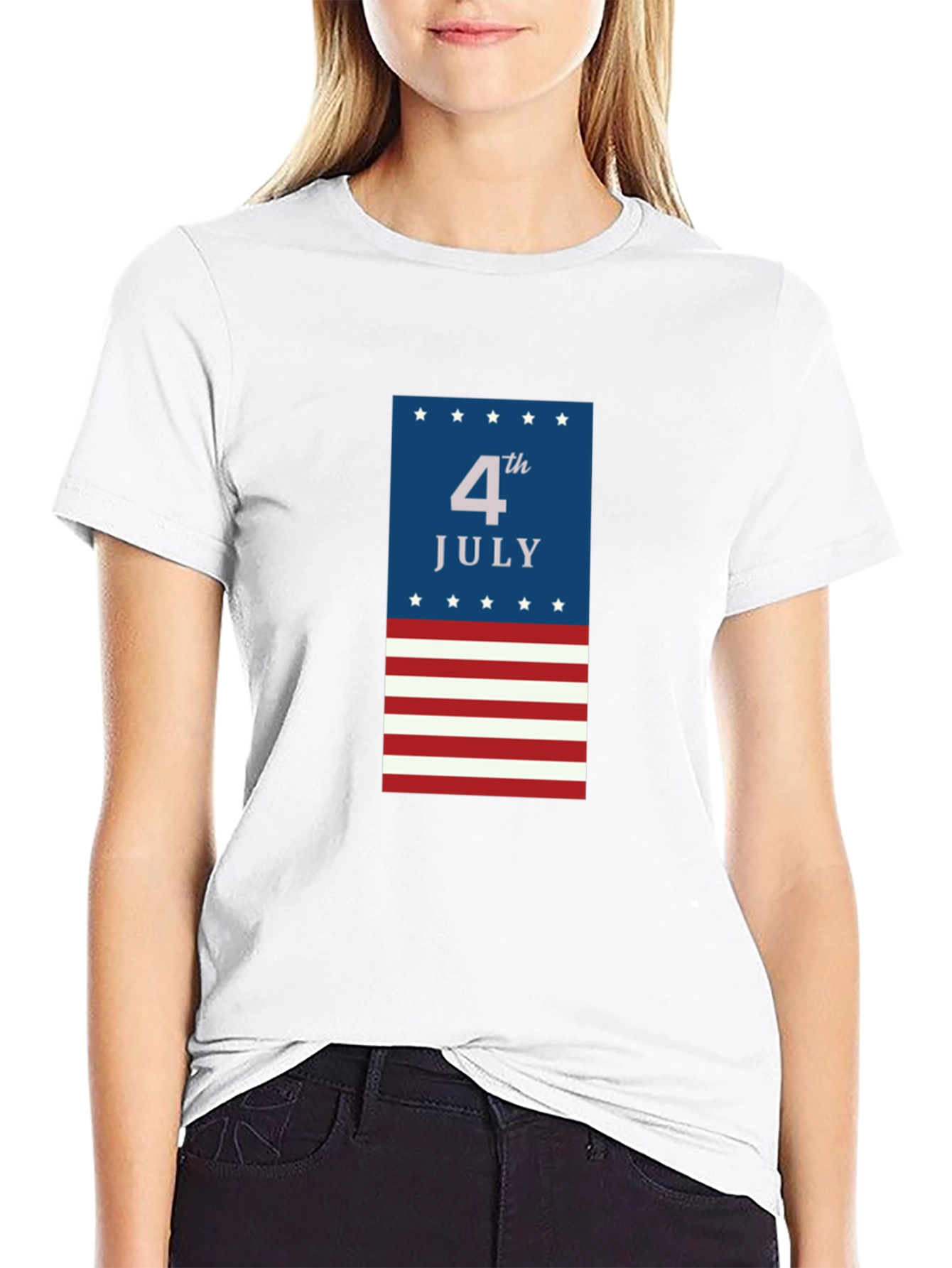 4th of July Patriotic T-Shirt - Mens Black Tee