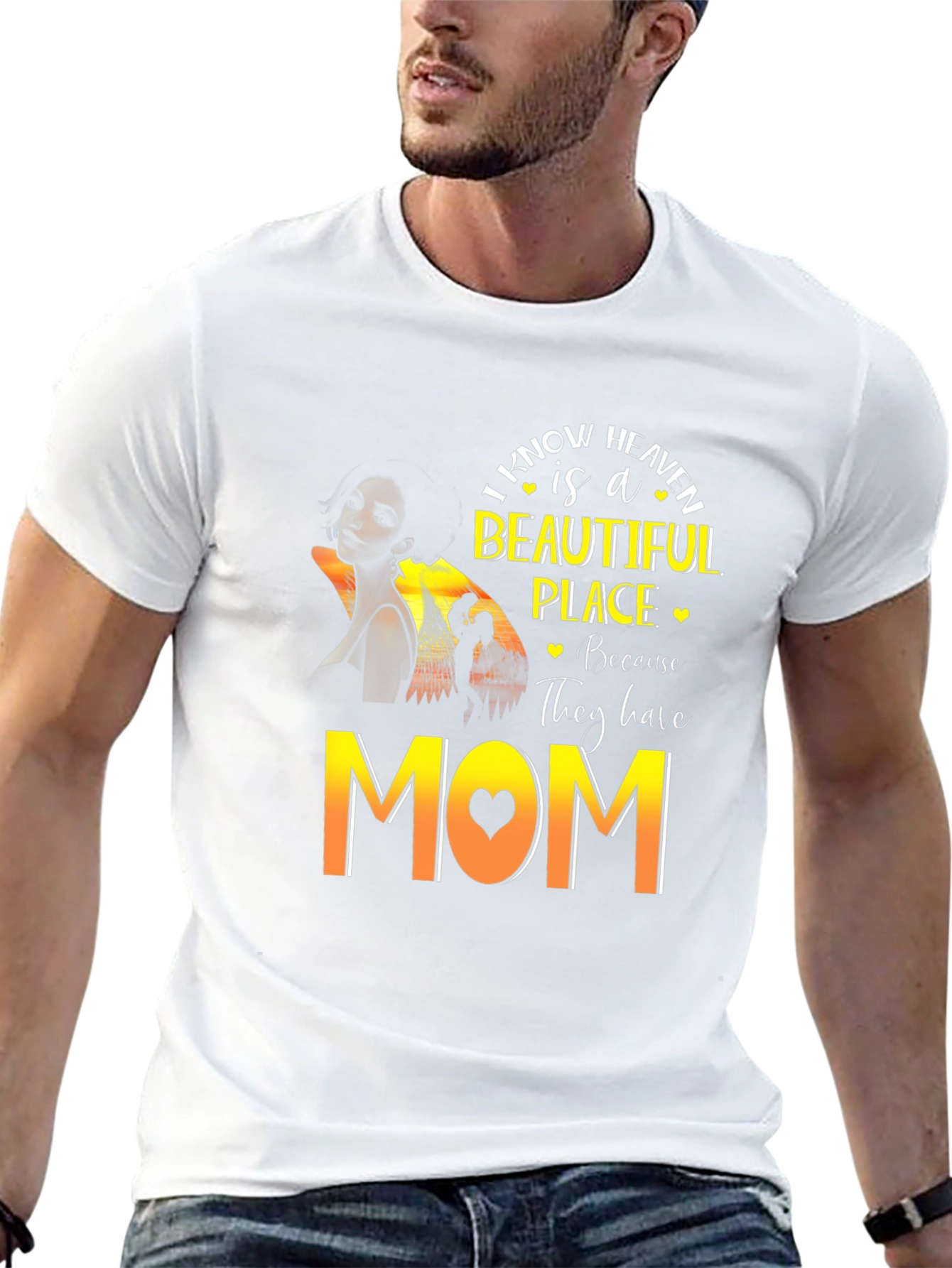 Heavenly Mom Graphic T-Shirt - Black