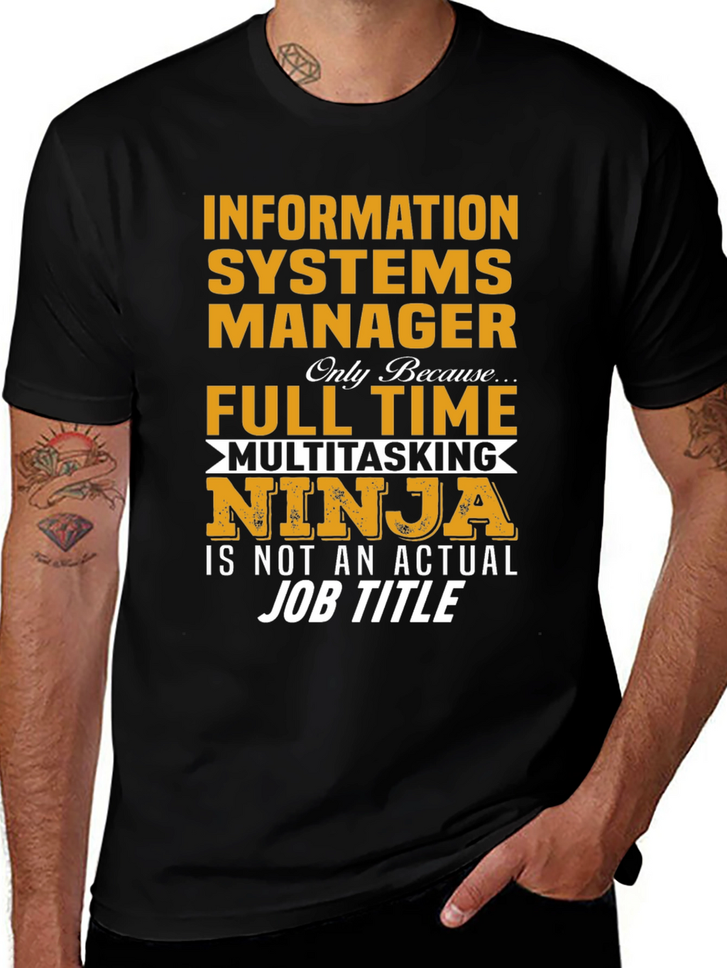 Information Systems Manager T-Shirt - Ninja Job Title