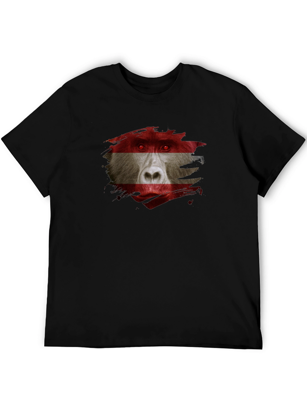 Austrian Baboon Graphic Tee - Unique Flag T-Shirt