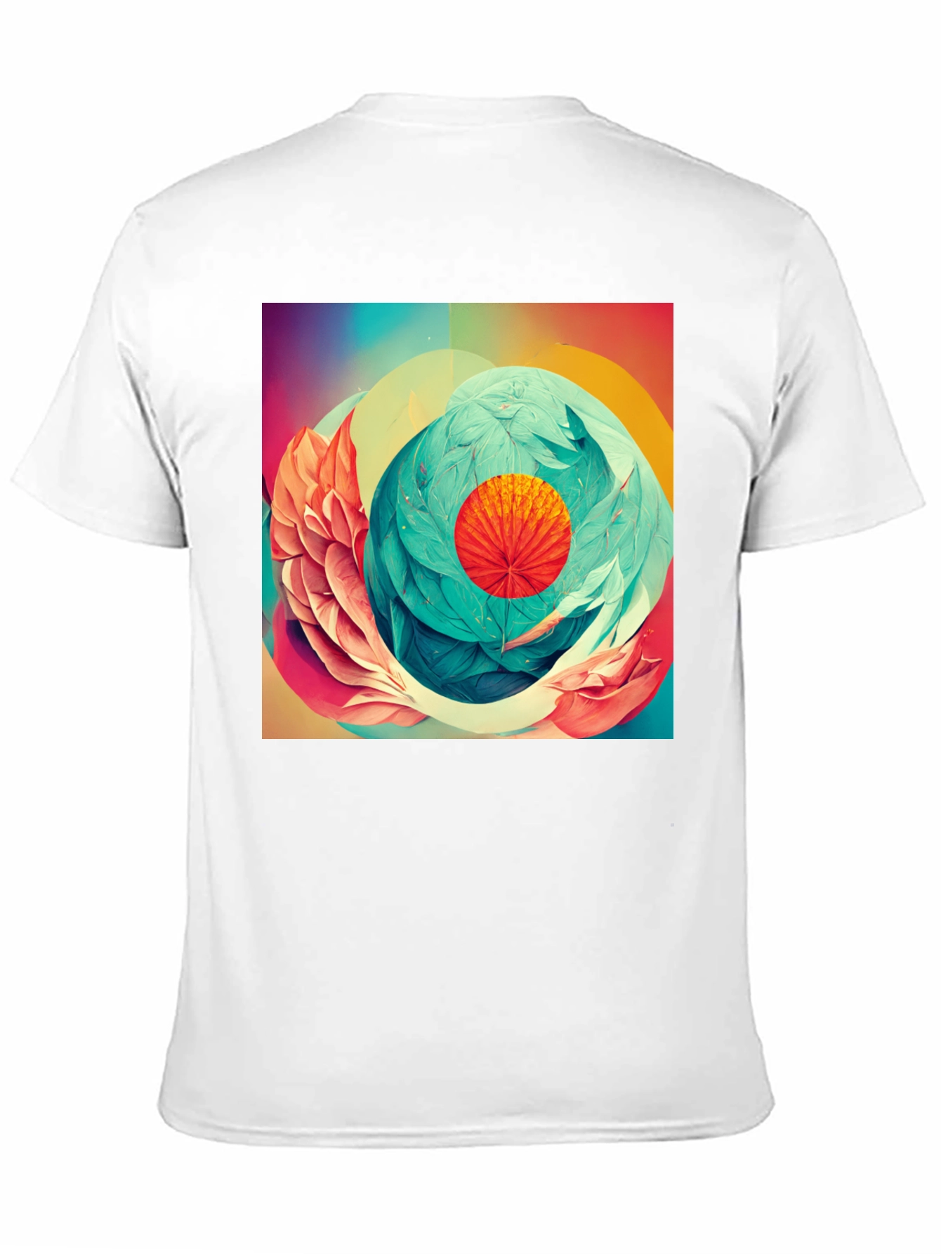 Abstract Floral Graphic Print Black T-Shirt