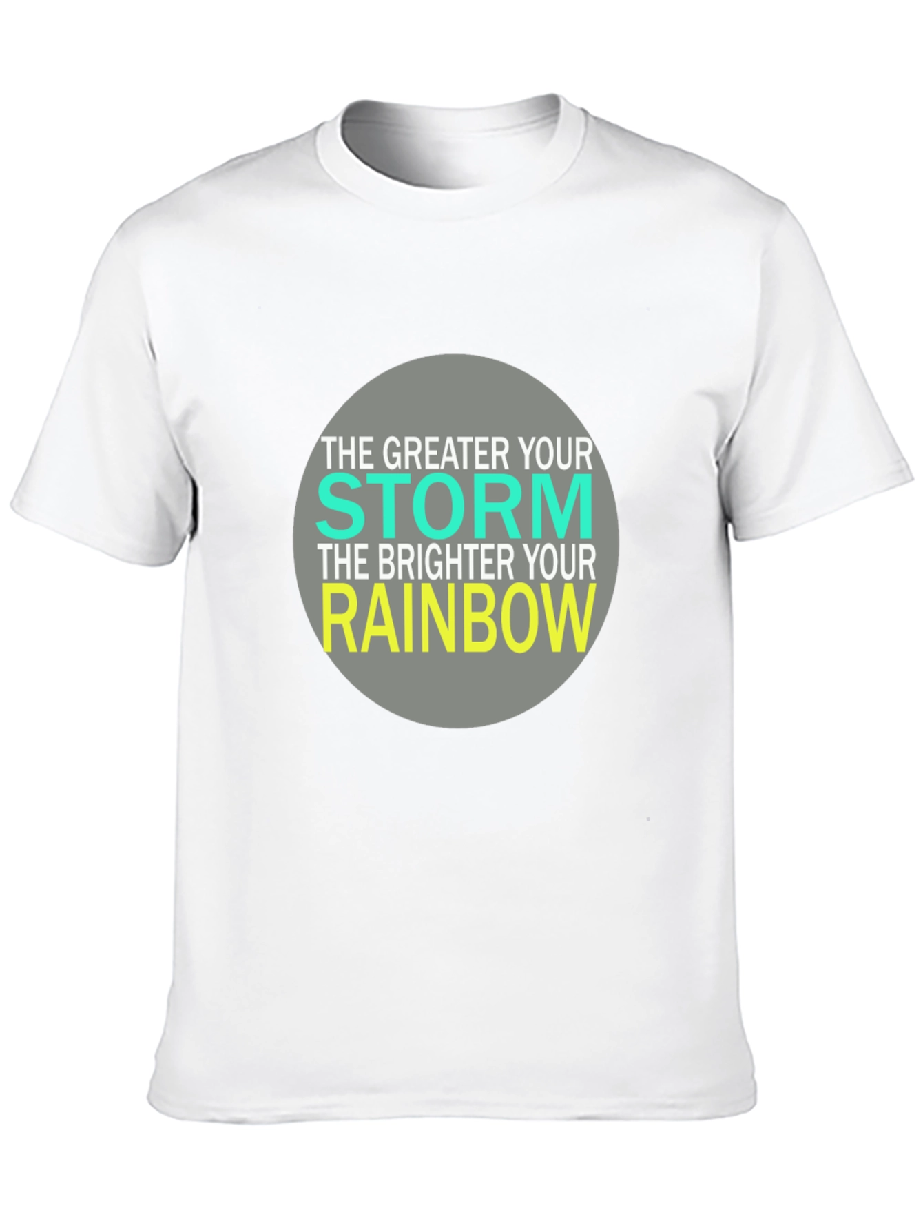 Inspirational Storm Rainbow Graphic T-Shirt