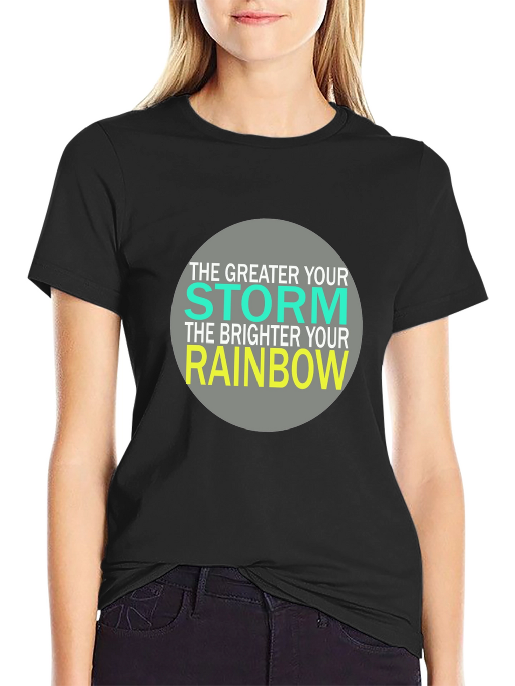 Inspirational Storm Rainbow Graphic T-Shirt