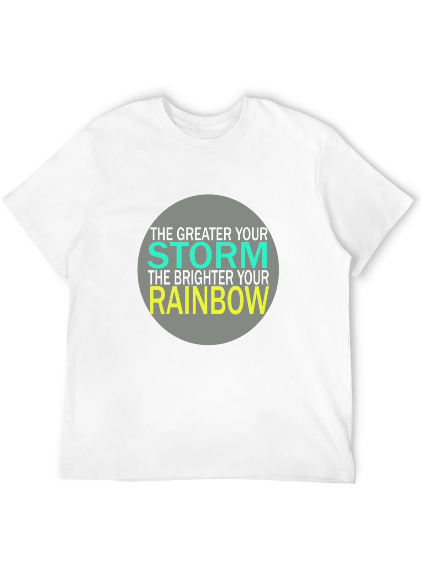 Inspirational Storm Rainbow Graphic T-Shirt
