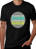 Inspirational Storm Rainbow Graphic T-Shirt