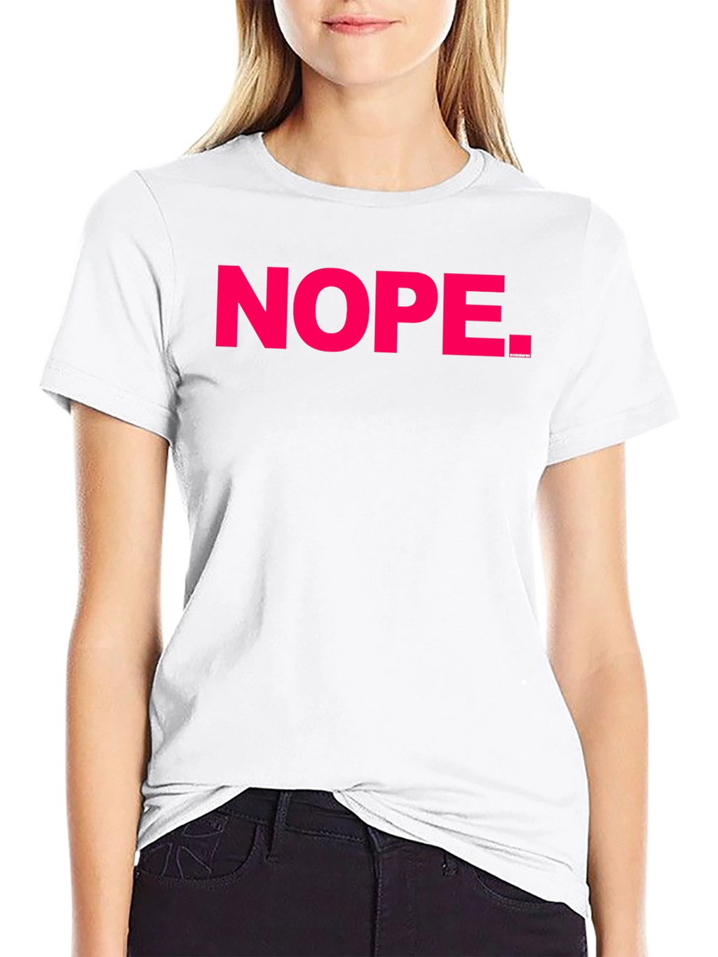 Nope Graphic Tee - Casual Black Cotton T-Shirt