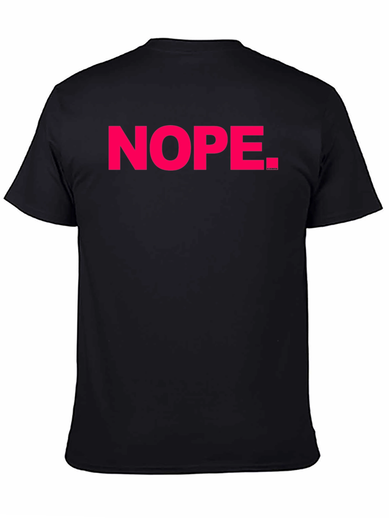 Nope Graphic Tee - Casual Black Cotton T-Shirt