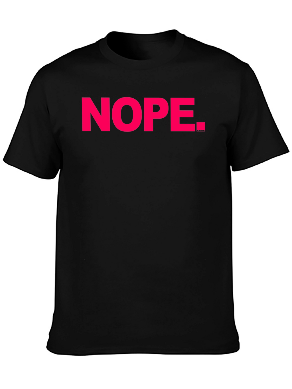 Nope Graphic Tee - Casual Black Cotton T-Shirt