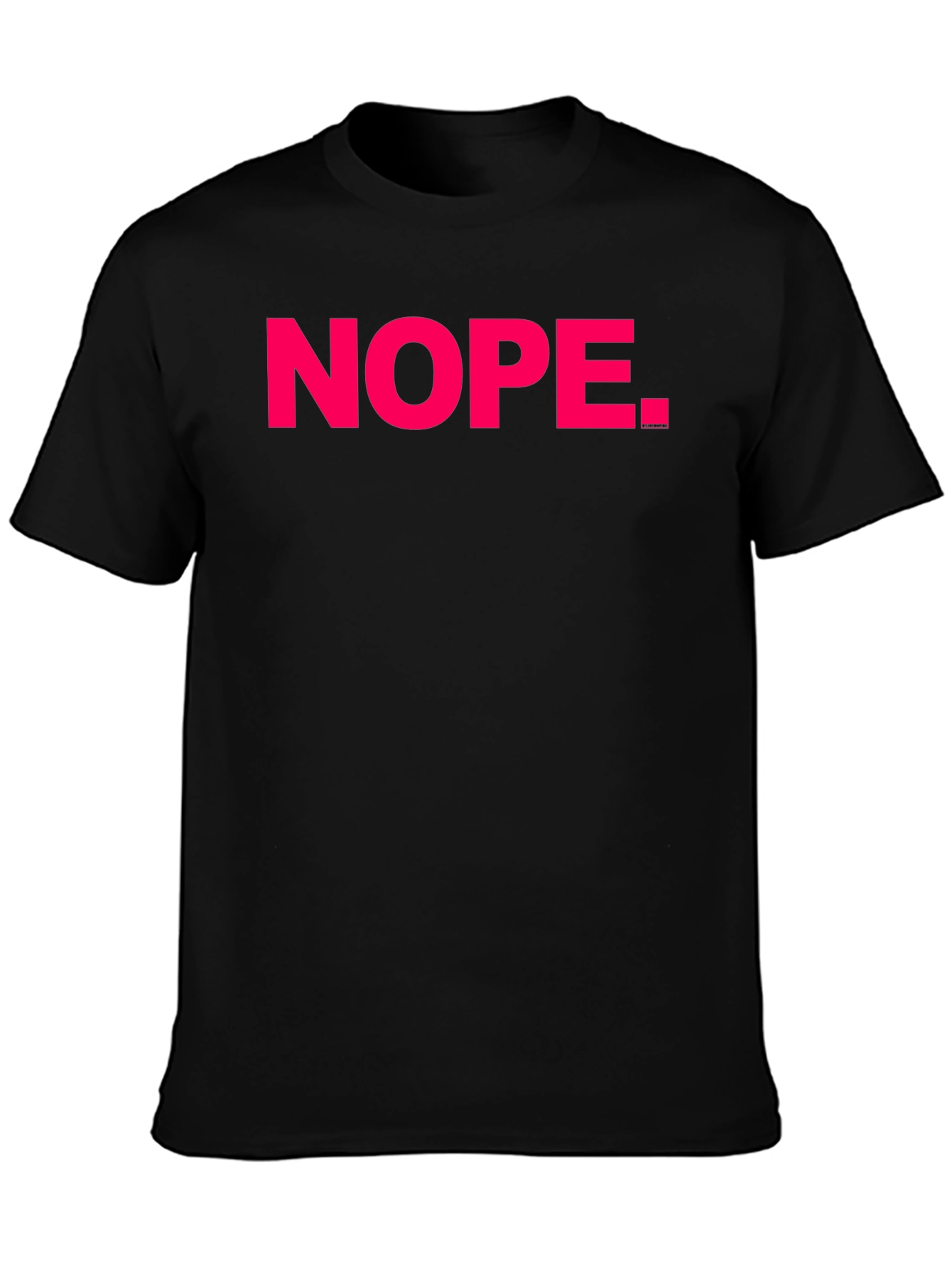Nope Graphic Tee - Casual Black Cotton T-Shirt