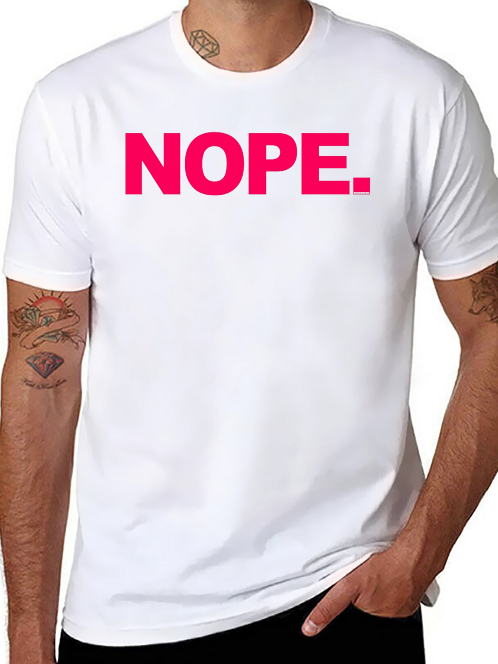 Nope Graphic Tee - Casual Black Cotton T-Shirt
