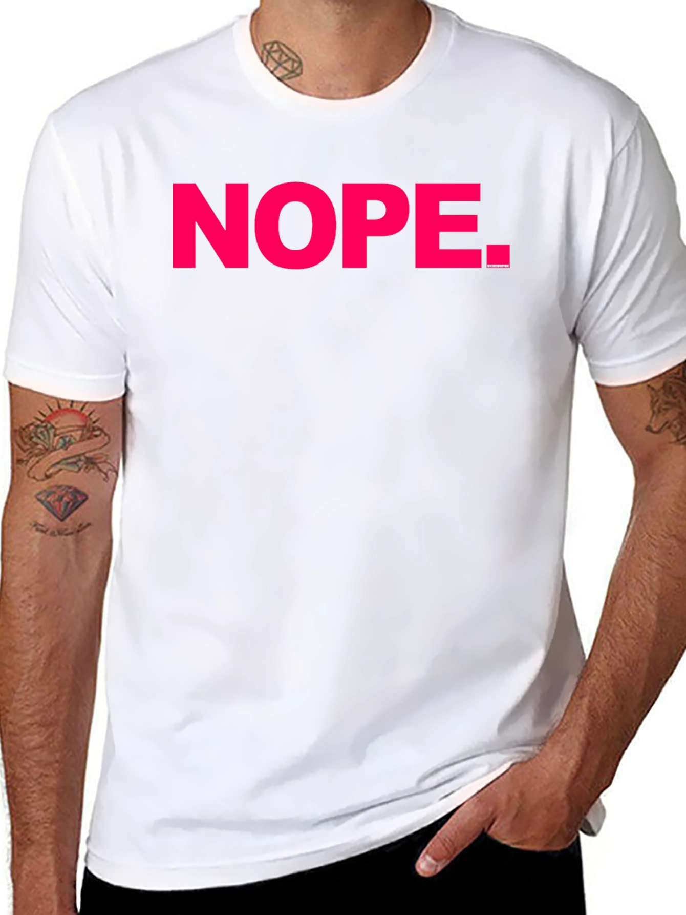 Nope Graphic Tee - Casual Black Cotton T-Shirt