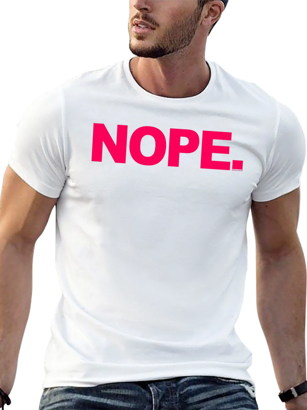 Nope Graphic Tee - Casual Black Cotton T-Shirt