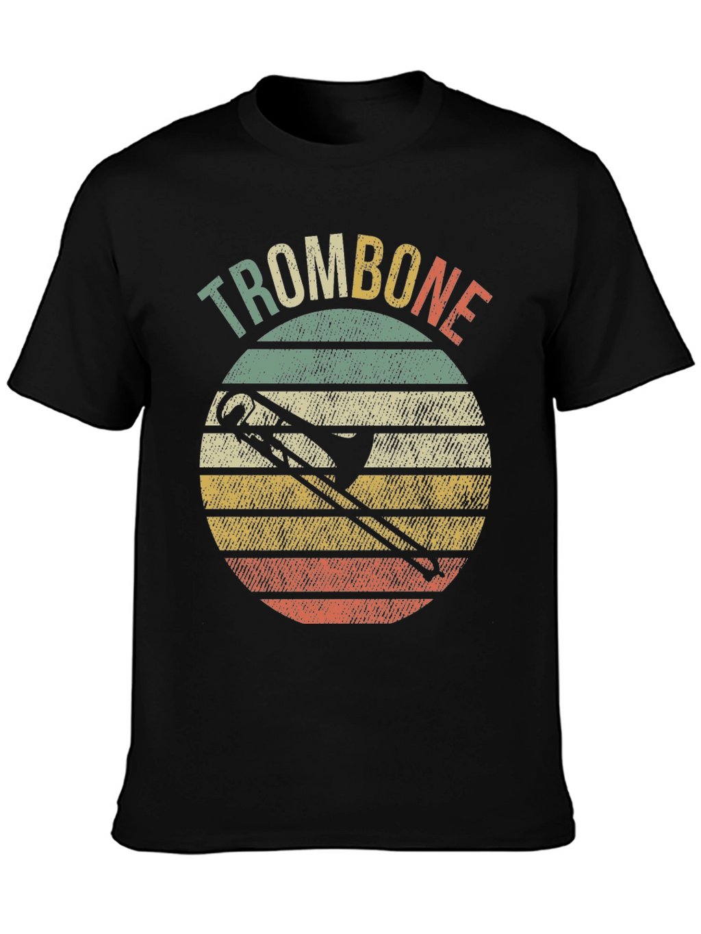 Retro Trombone Sunset Music T-Shirt