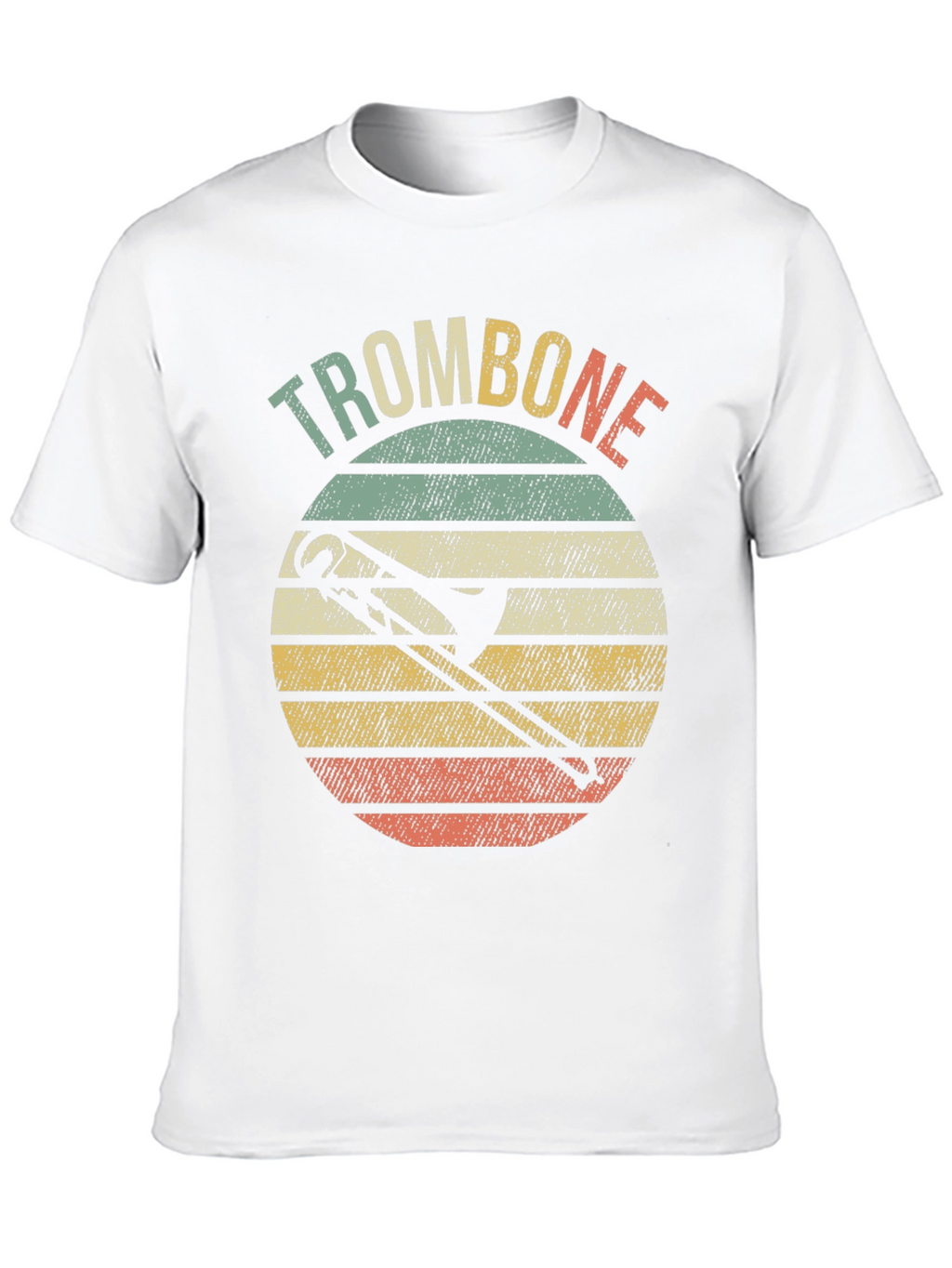 Retro Trombone Sunset Music T-Shirt