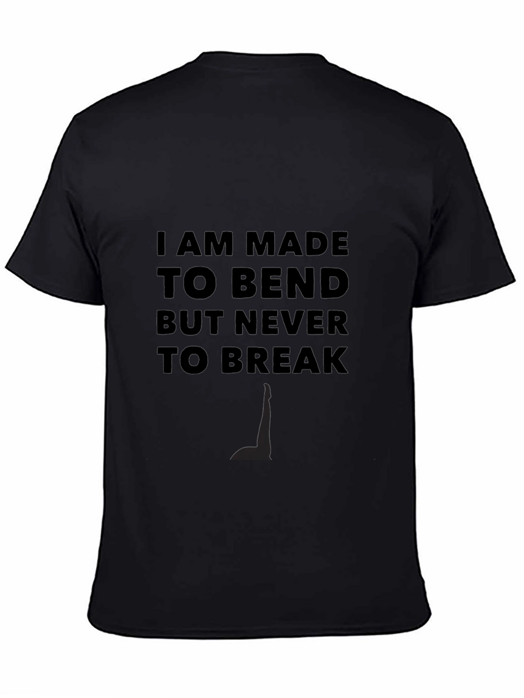 Resilient Black Tee: Bend Dont Break