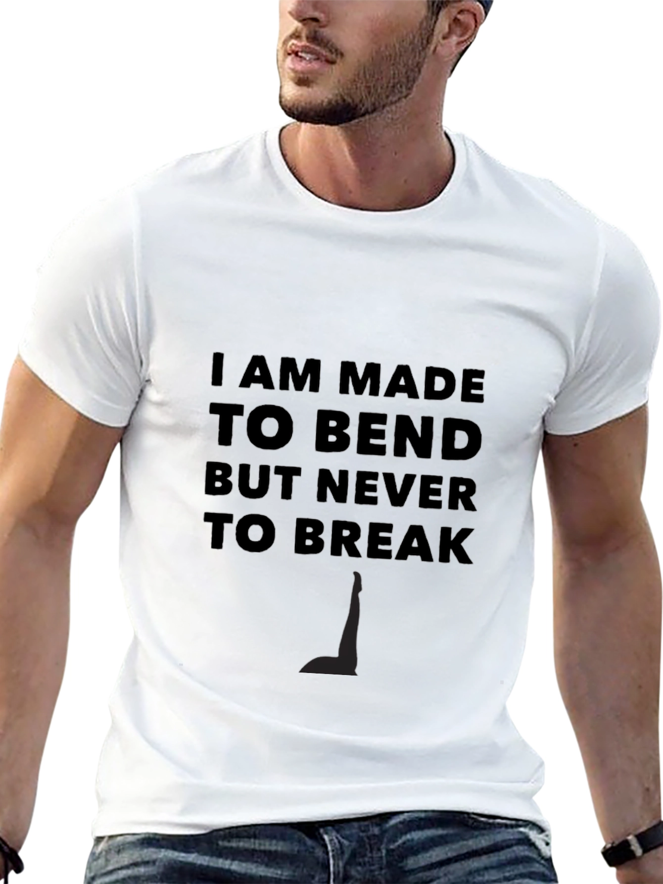Resilient Black Tee: Bend Dont Break