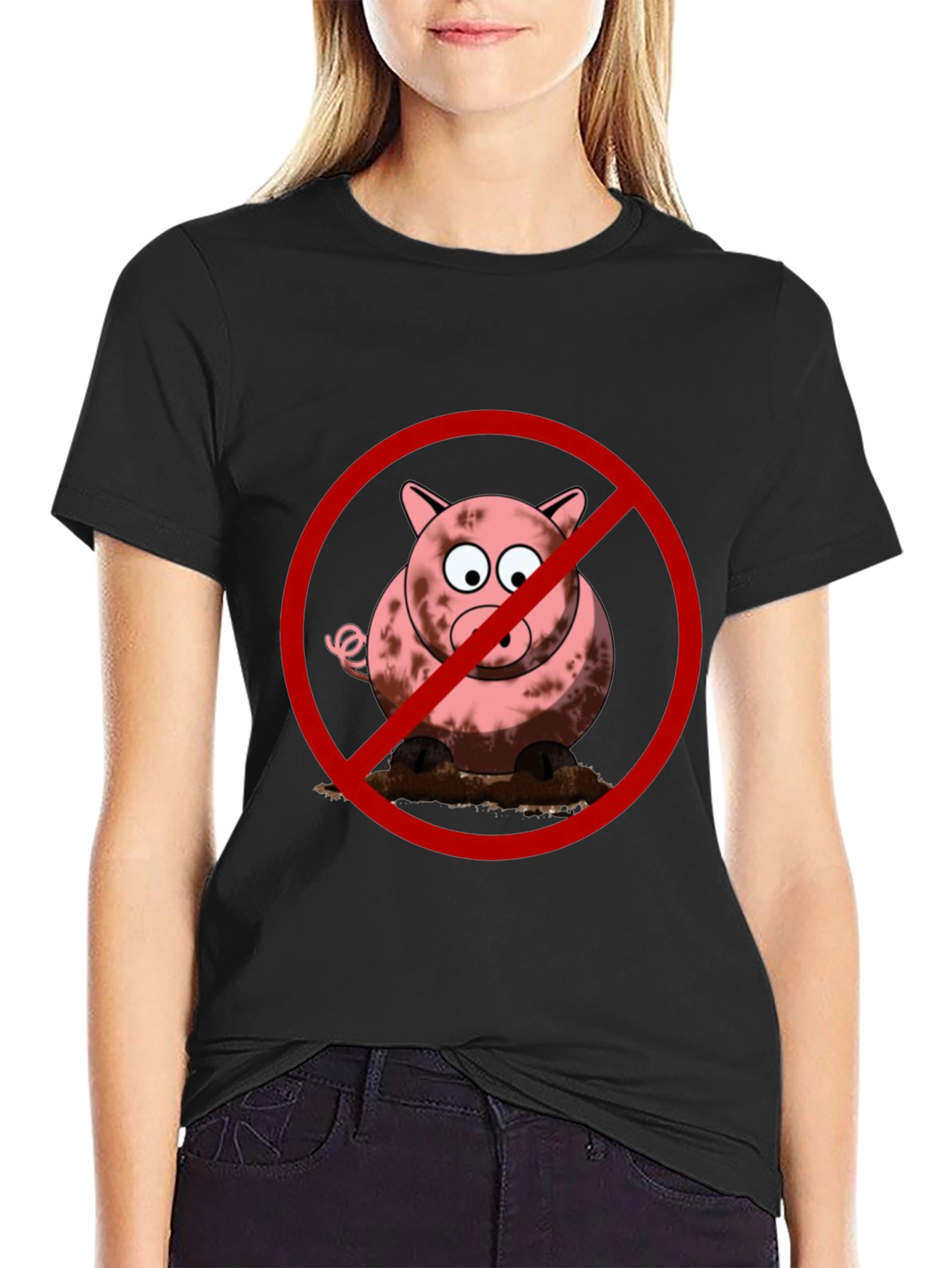 No Pig T-Shirt - Muddy Fun Prohibited