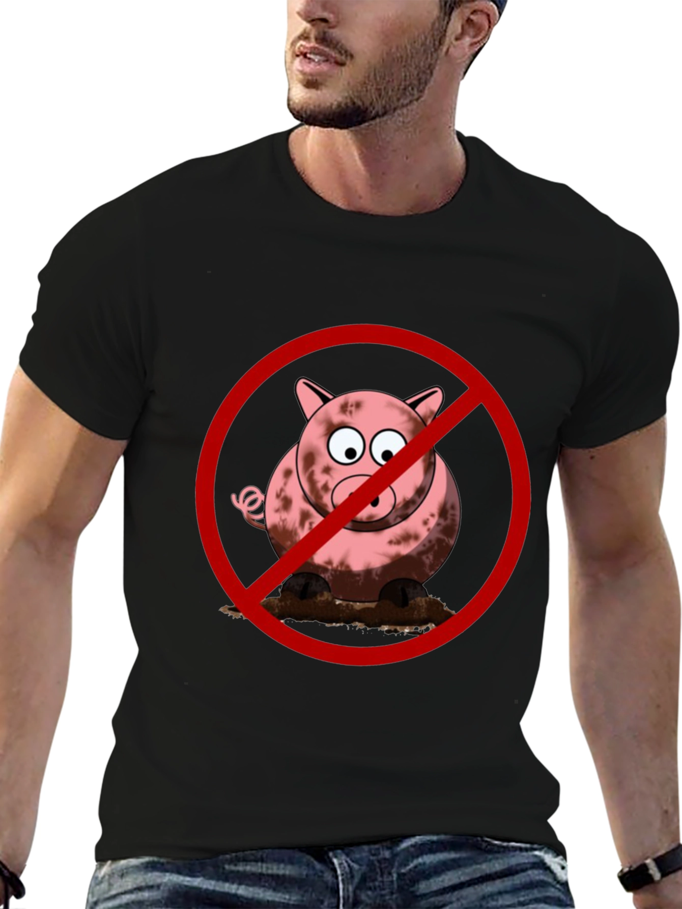 No Pig T-Shirt - Muddy Fun Prohibited