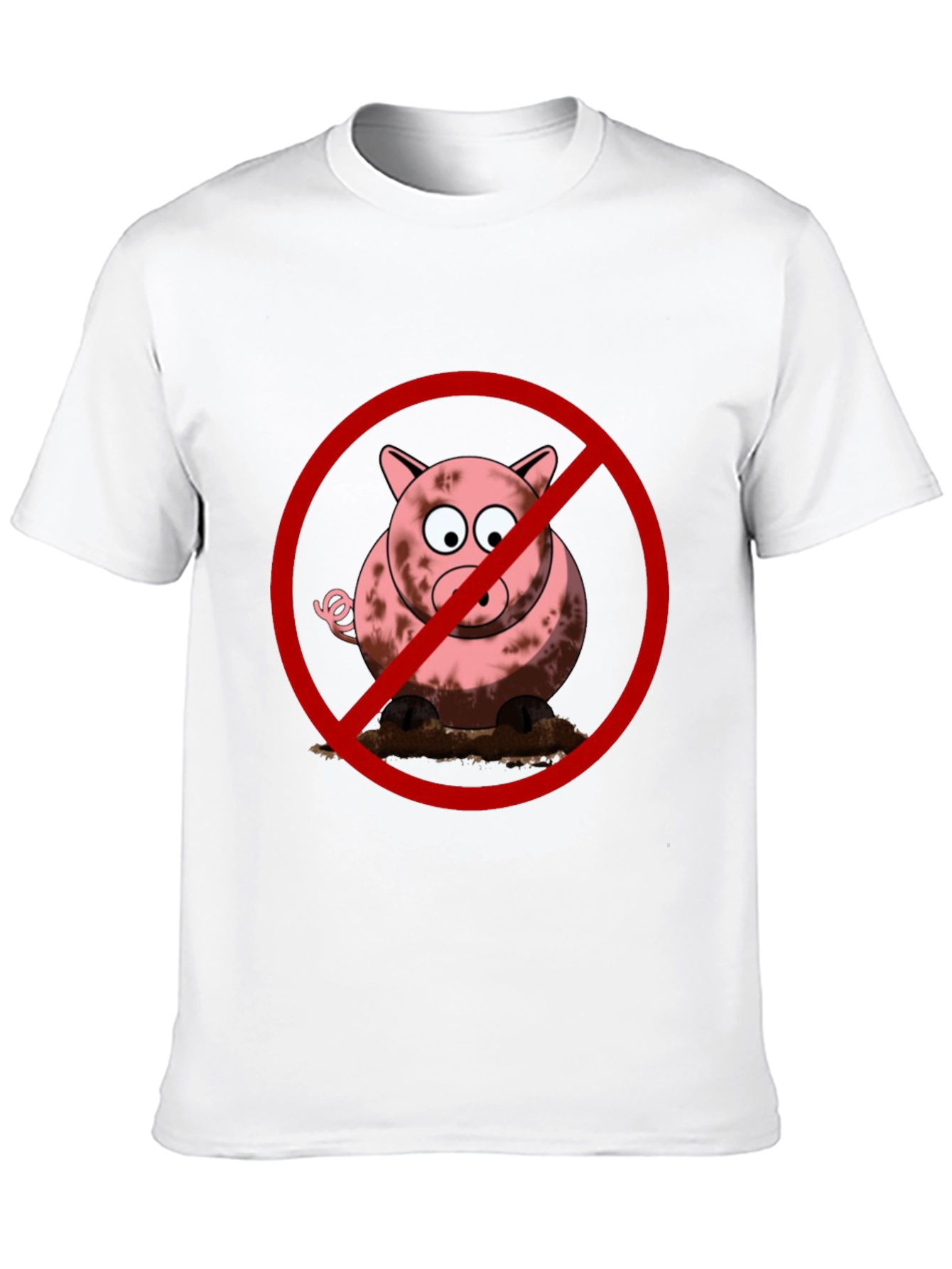No Pig T-Shirt - Muddy Fun Prohibited