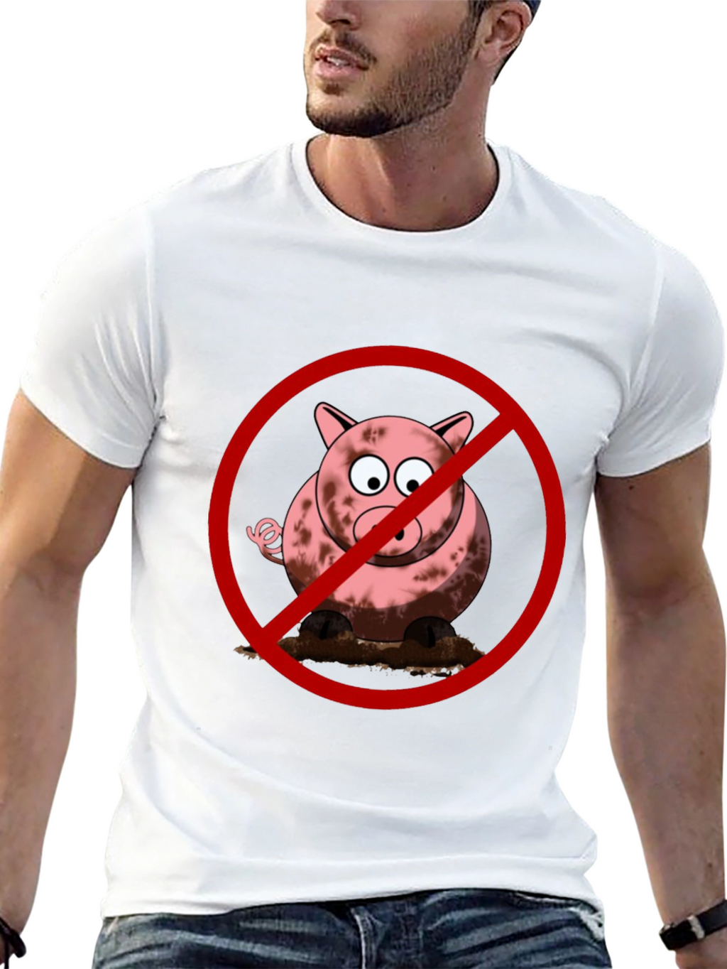 No Pig T-Shirt - Muddy Fun Prohibited