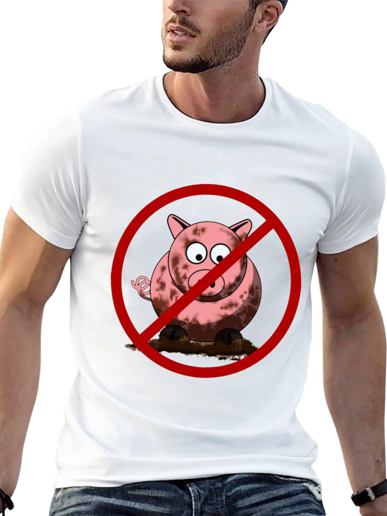 No Pig T-Shirt - Muddy Fun Prohibited