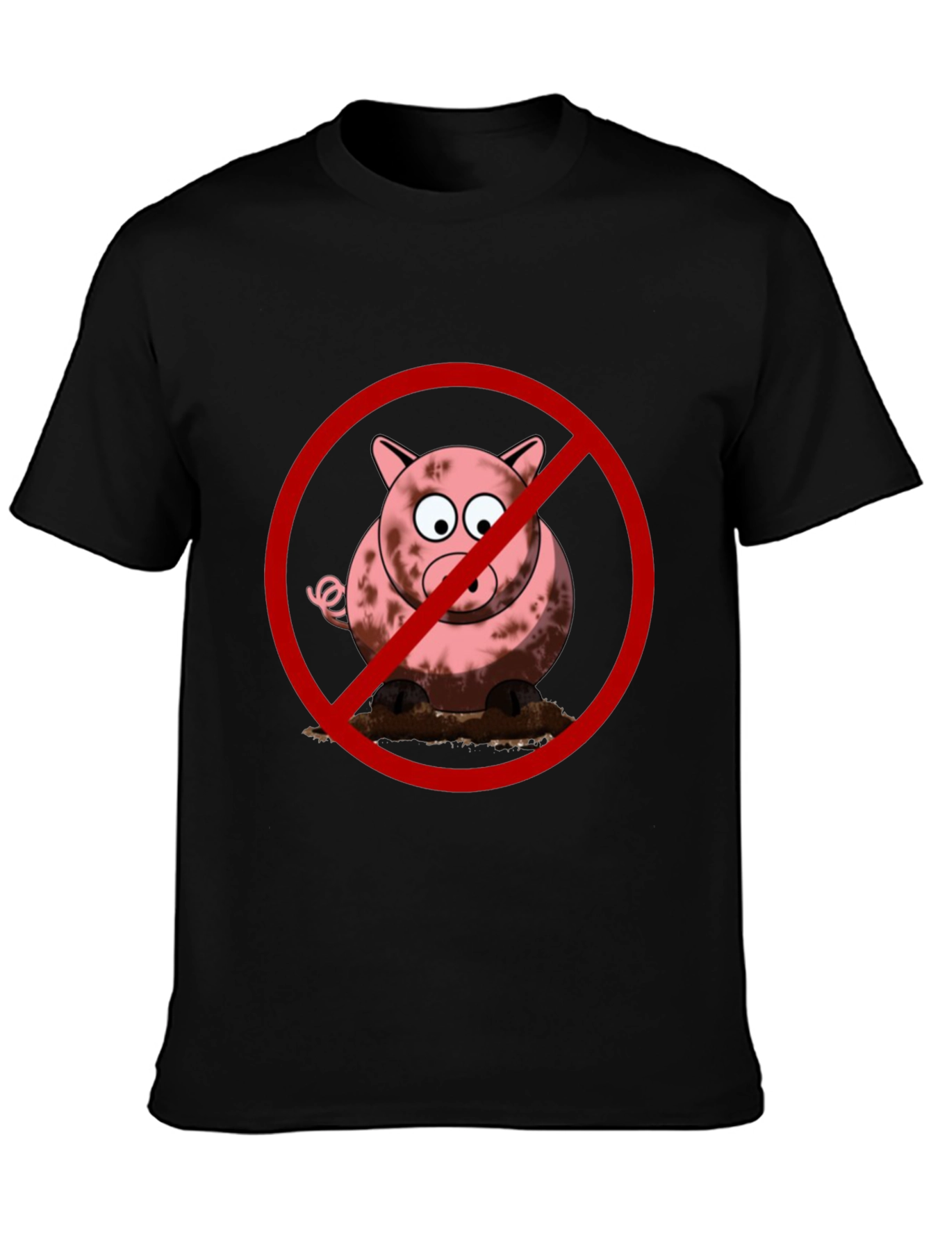 No Pig T-Shirt - Muddy Fun Prohibited