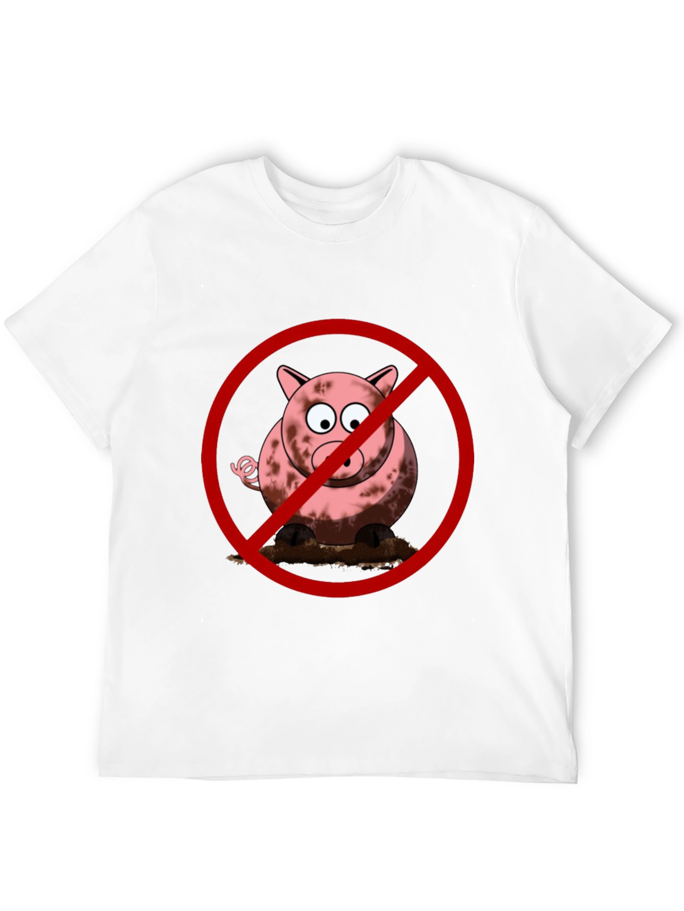 No Pig T-Shirt - Muddy Fun Prohibited