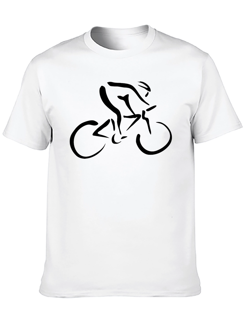 Black Cycling Silhouette Graphic Tee