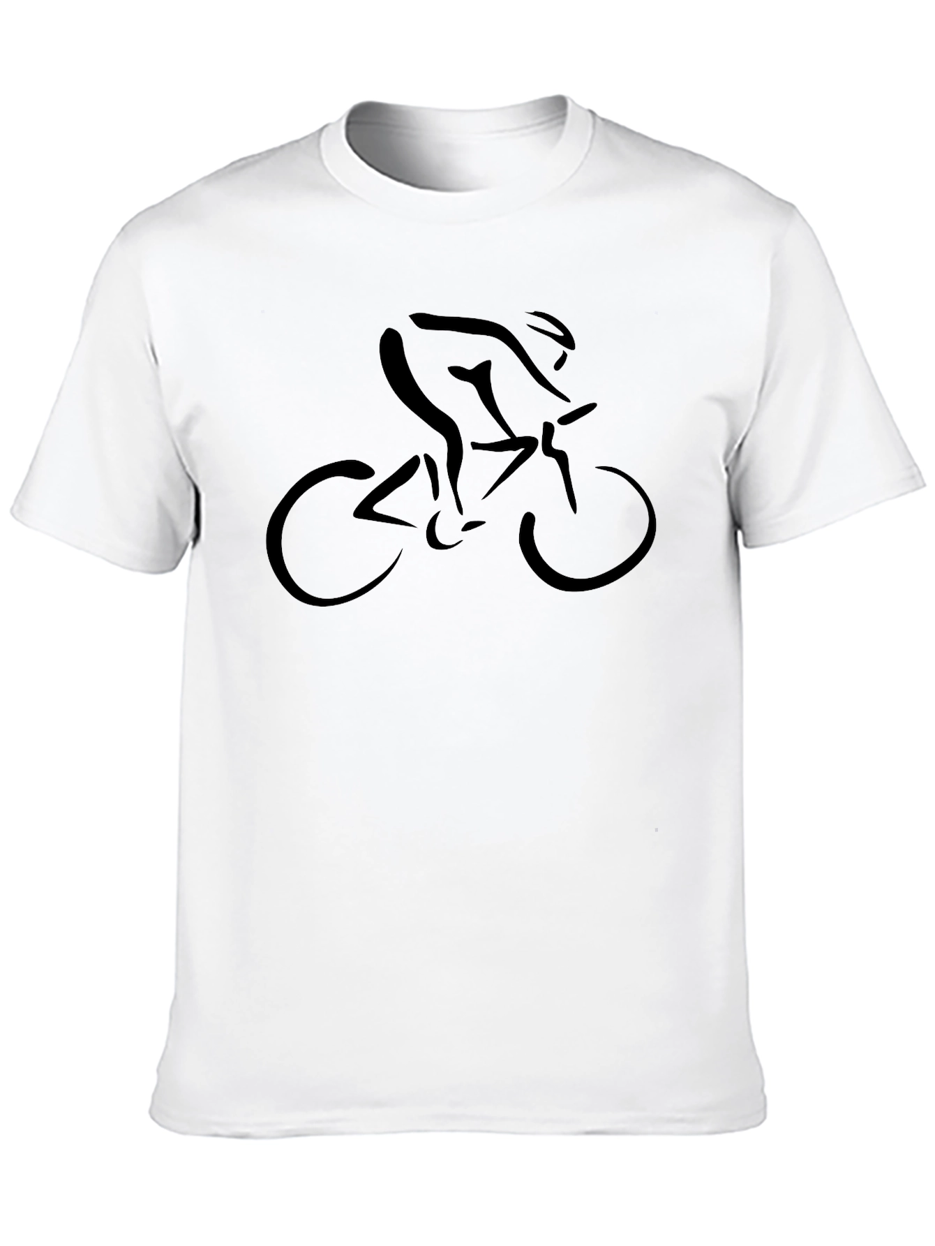 Black Cycling Silhouette Graphic Tee