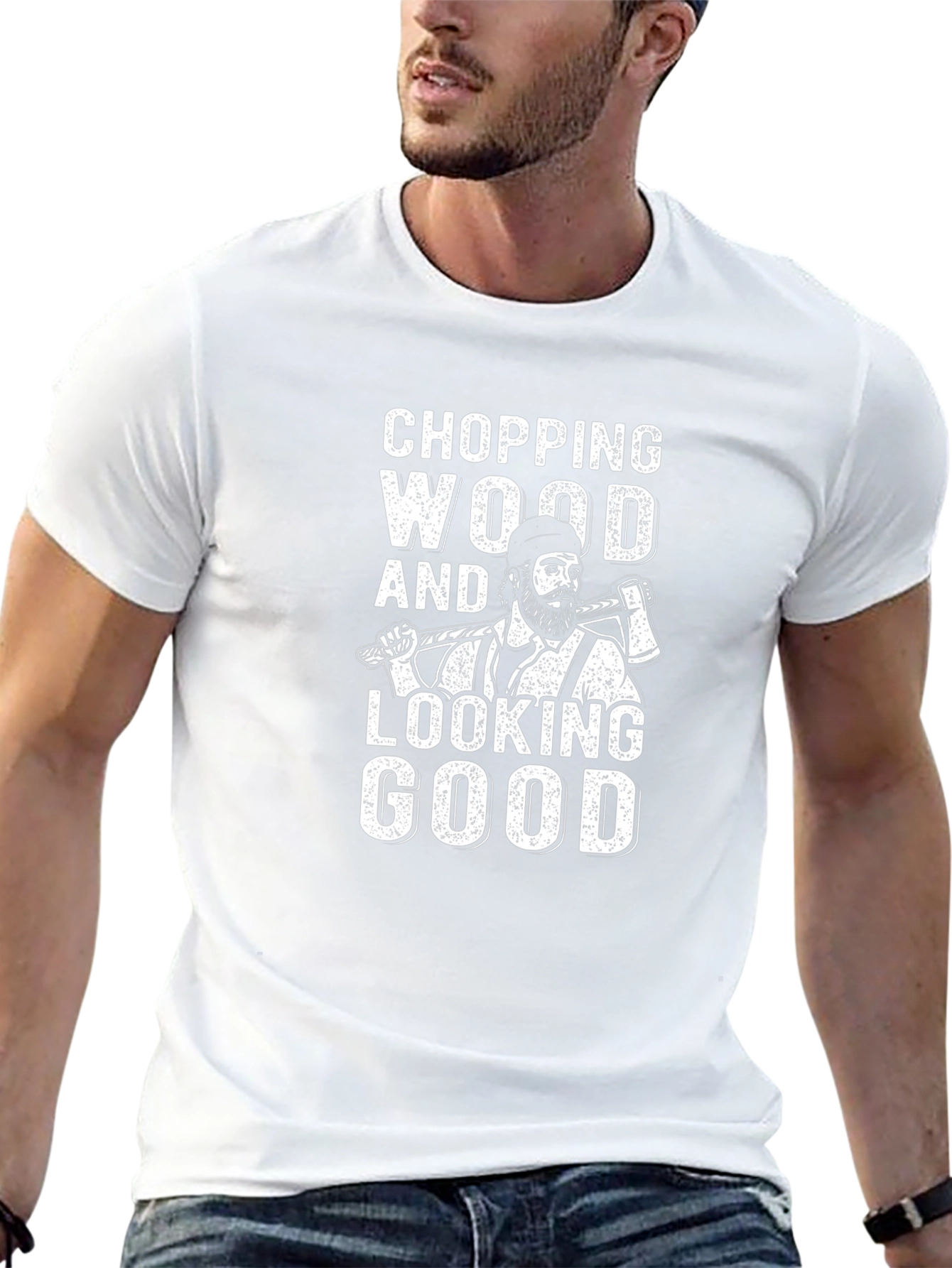 Chopping Wood T-Shirt - Lumberjack Style Graphic Tee