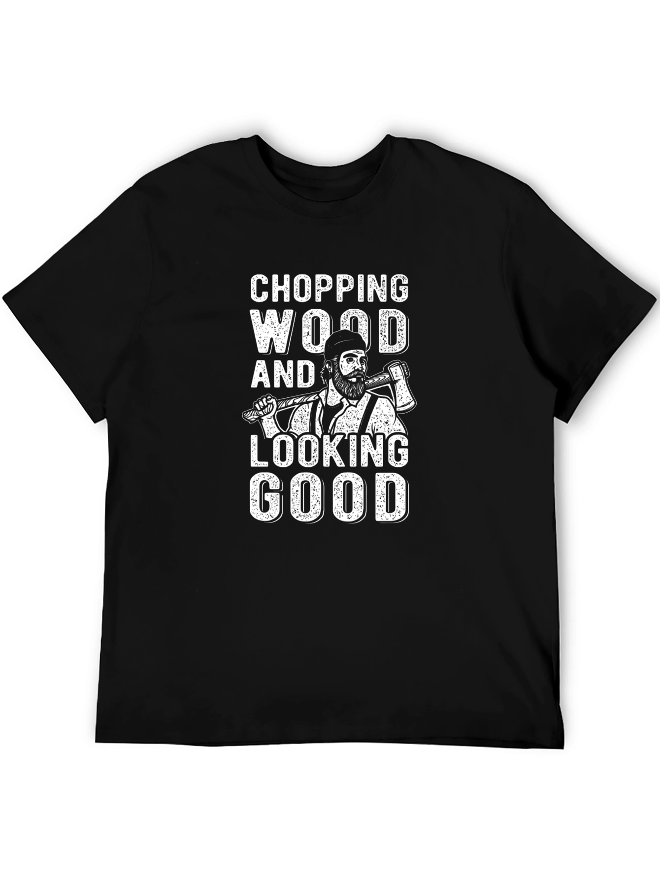 Chopping Wood T-Shirt - Lumberjack Style Graphic Tee