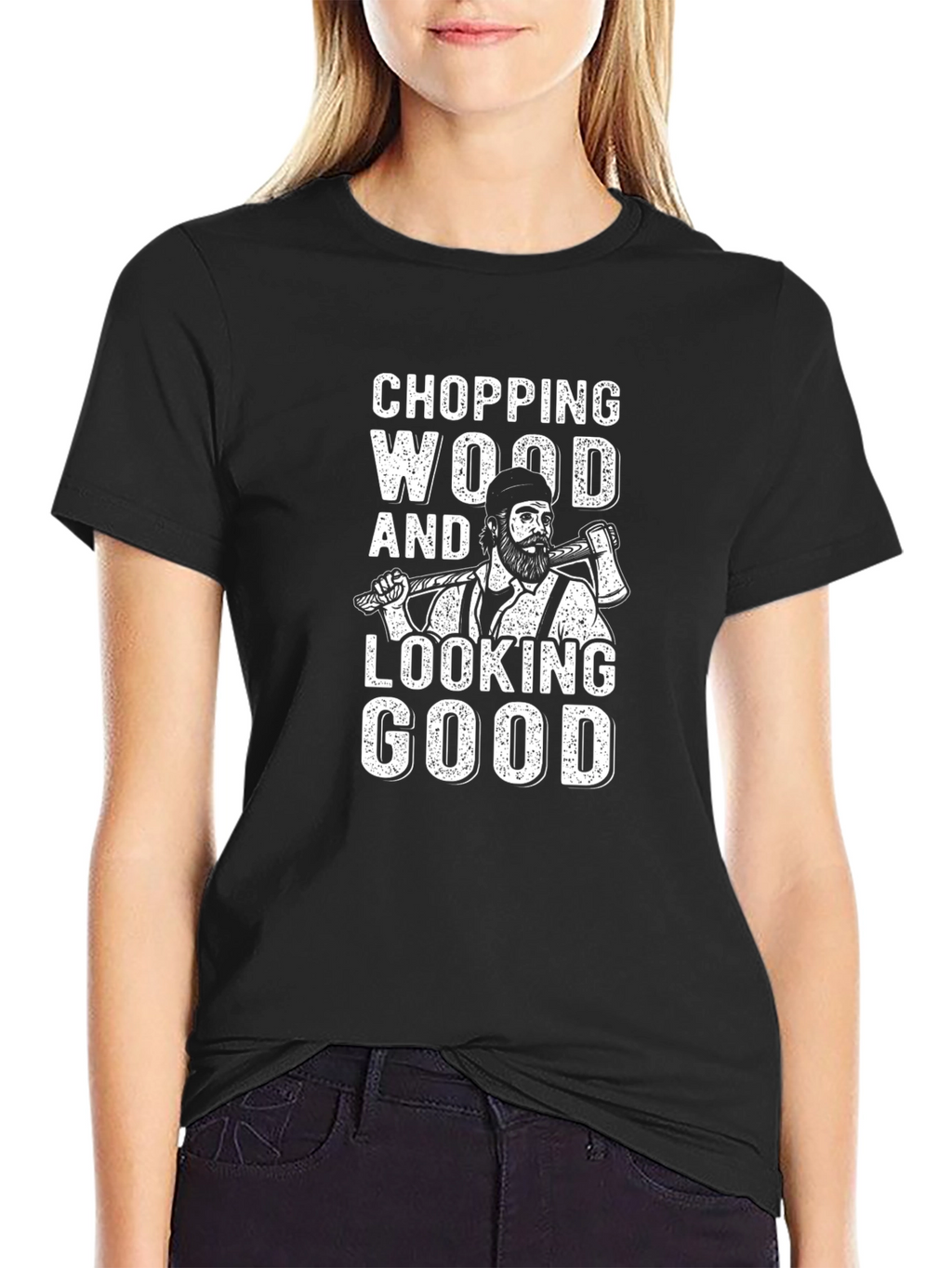 Chopping Wood T-Shirt - Lumberjack Style Graphic Tee