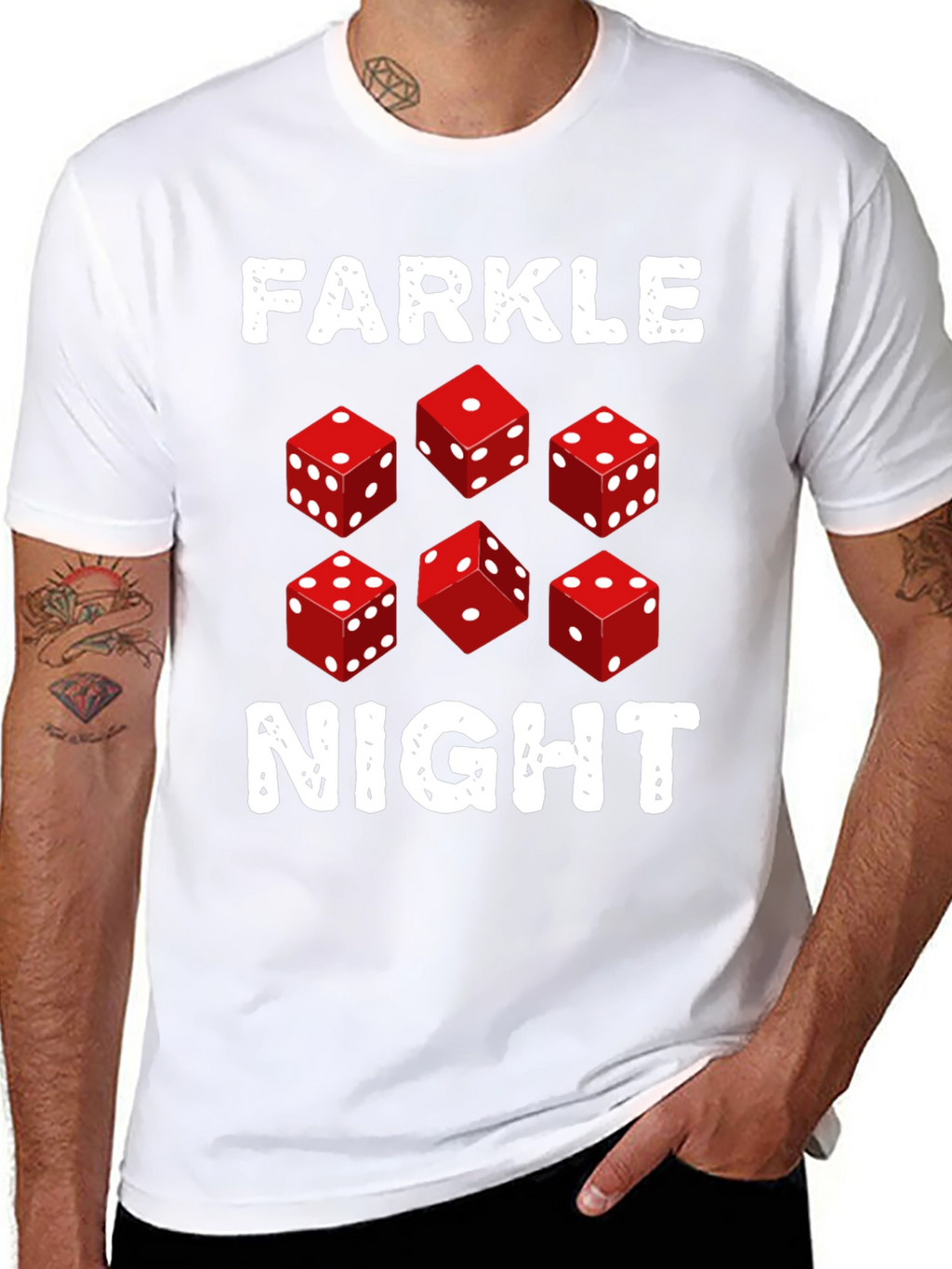 Farkle Night Dice Game Graphic T-Shirt
