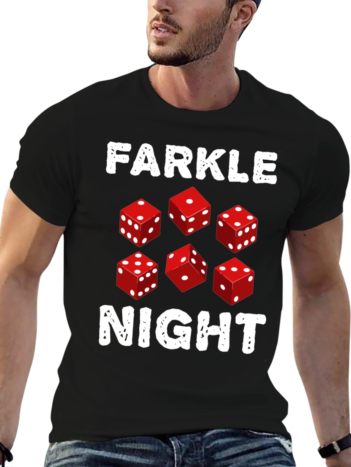 Farkle Night Dice Game Graphic T-Shirt
