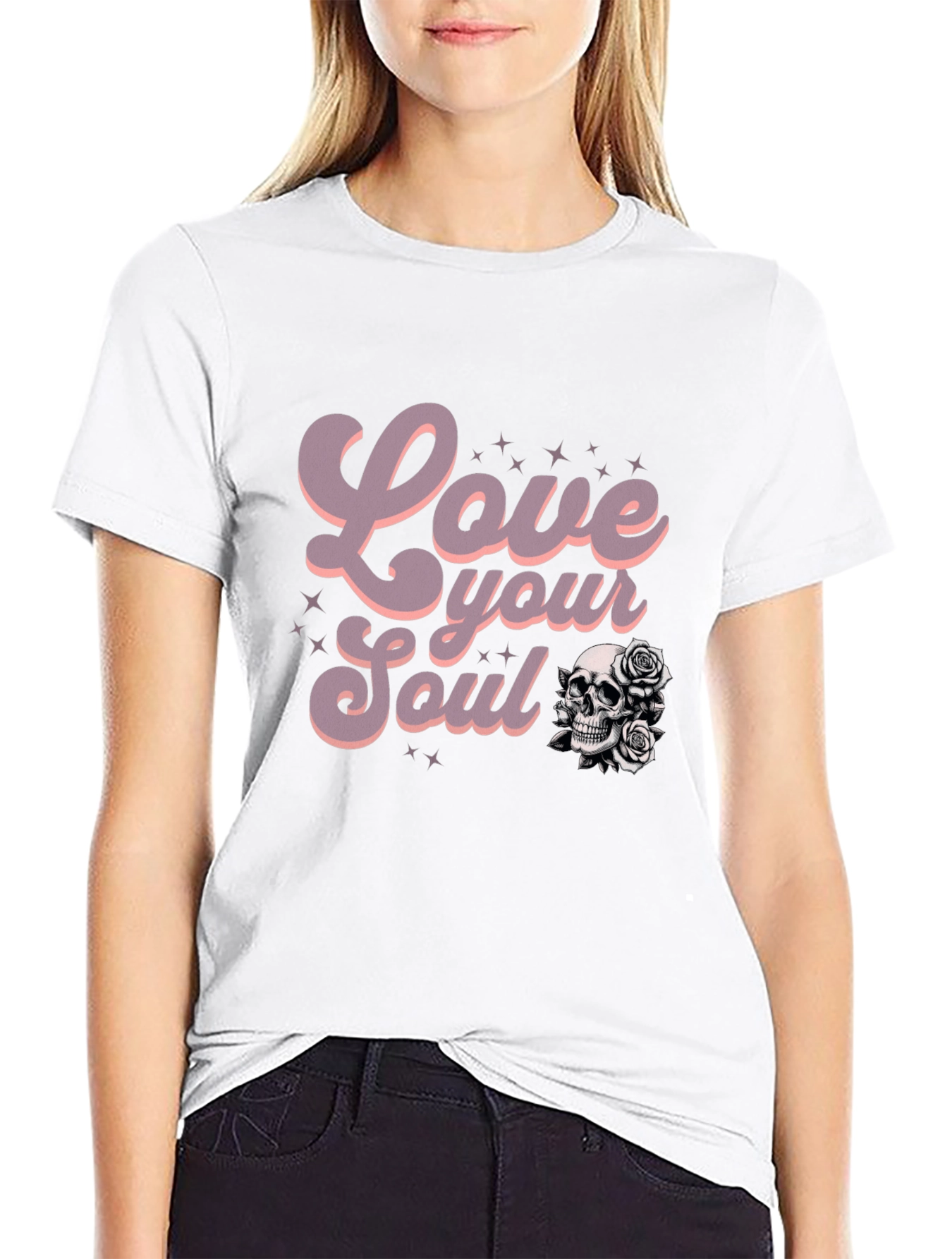 Love Your Soul Graphic Tee - Black Casual T-Shirt