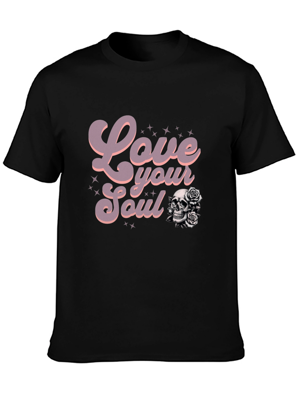 Love Your Soul Graphic Tee - Black Casual T-Shirt
