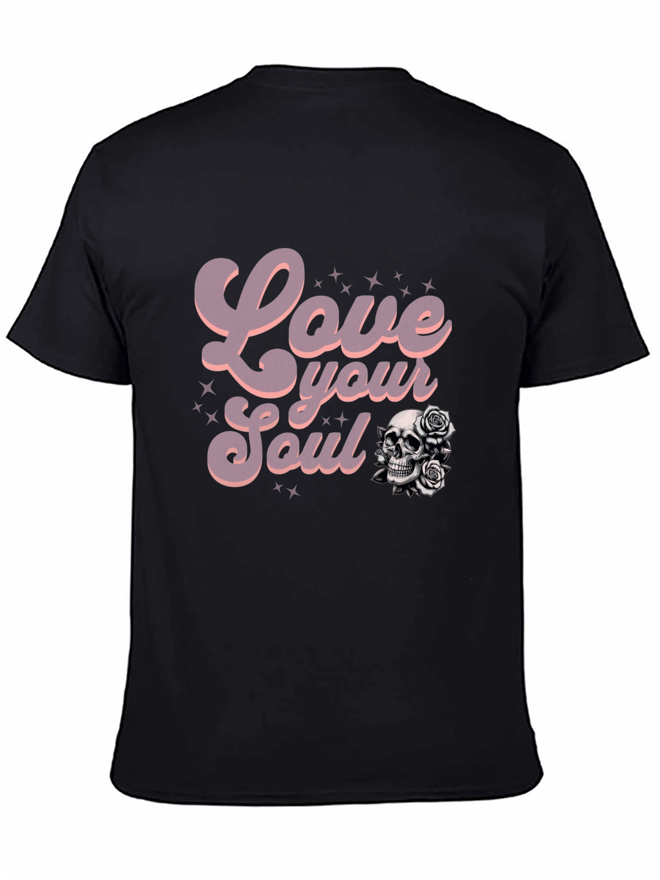 Love Your Soul Graphic Tee - Black Casual T-Shirt