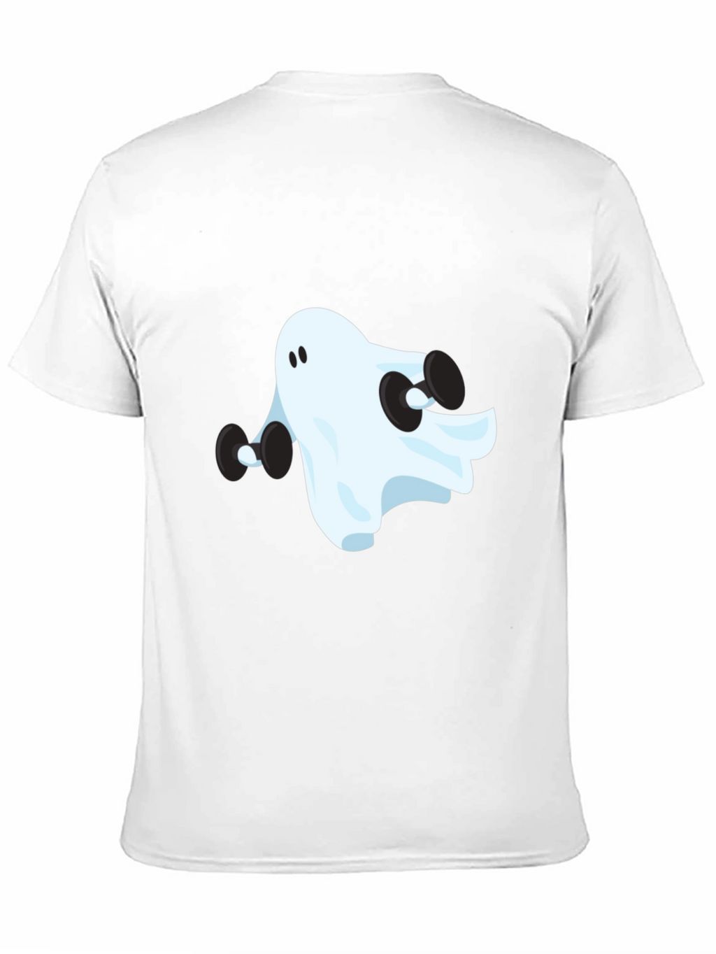 Ghost Lifting Weights Graphic Black T-Shirt