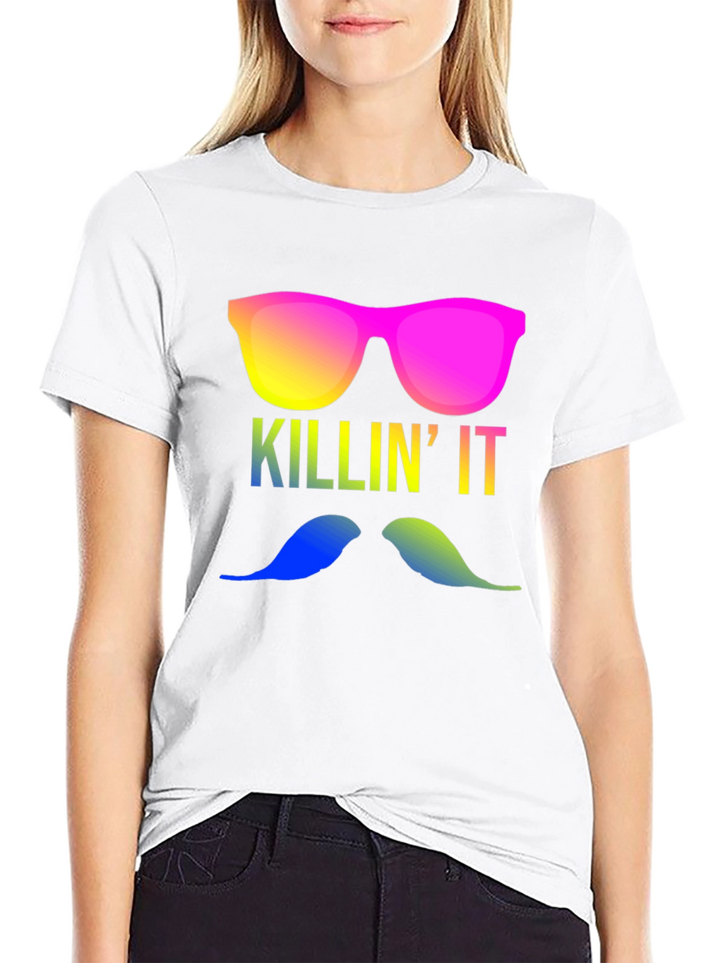 Killin It T-Shirt - Mustache & Shades!