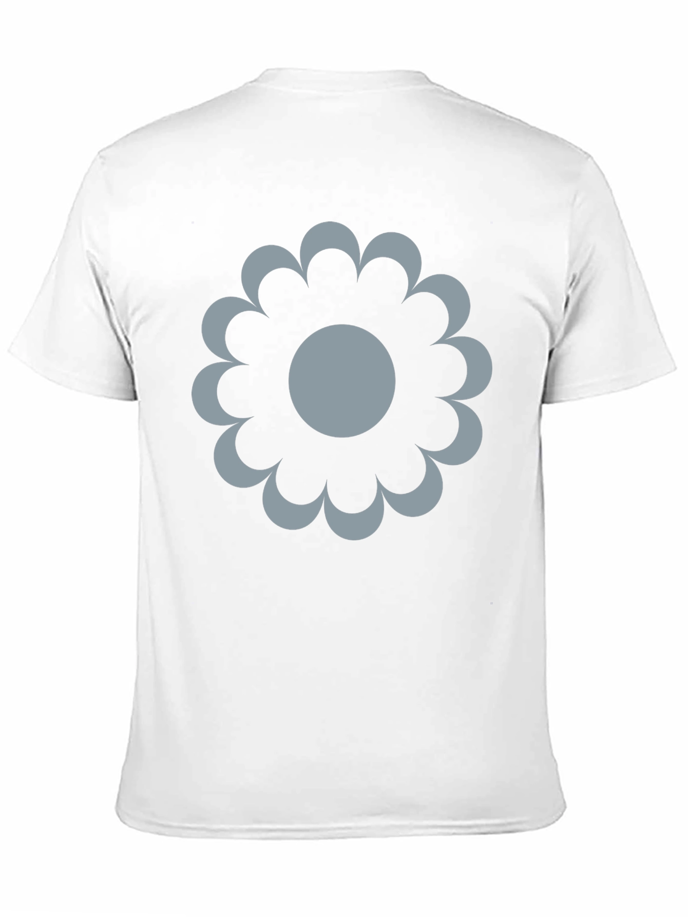 Modern Flower Graphic Black T-Shirt