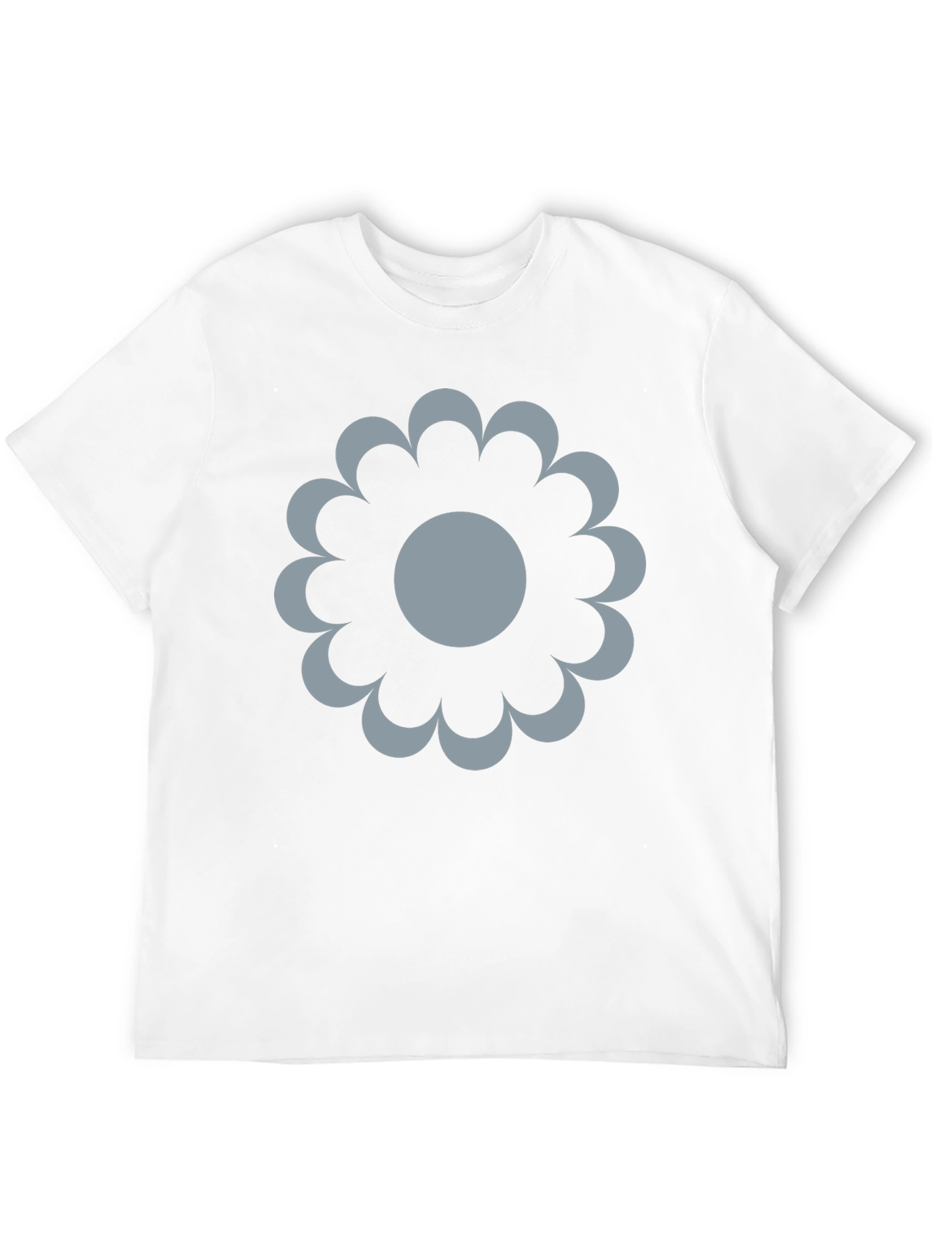 Modern Flower Graphic Black T-Shirt