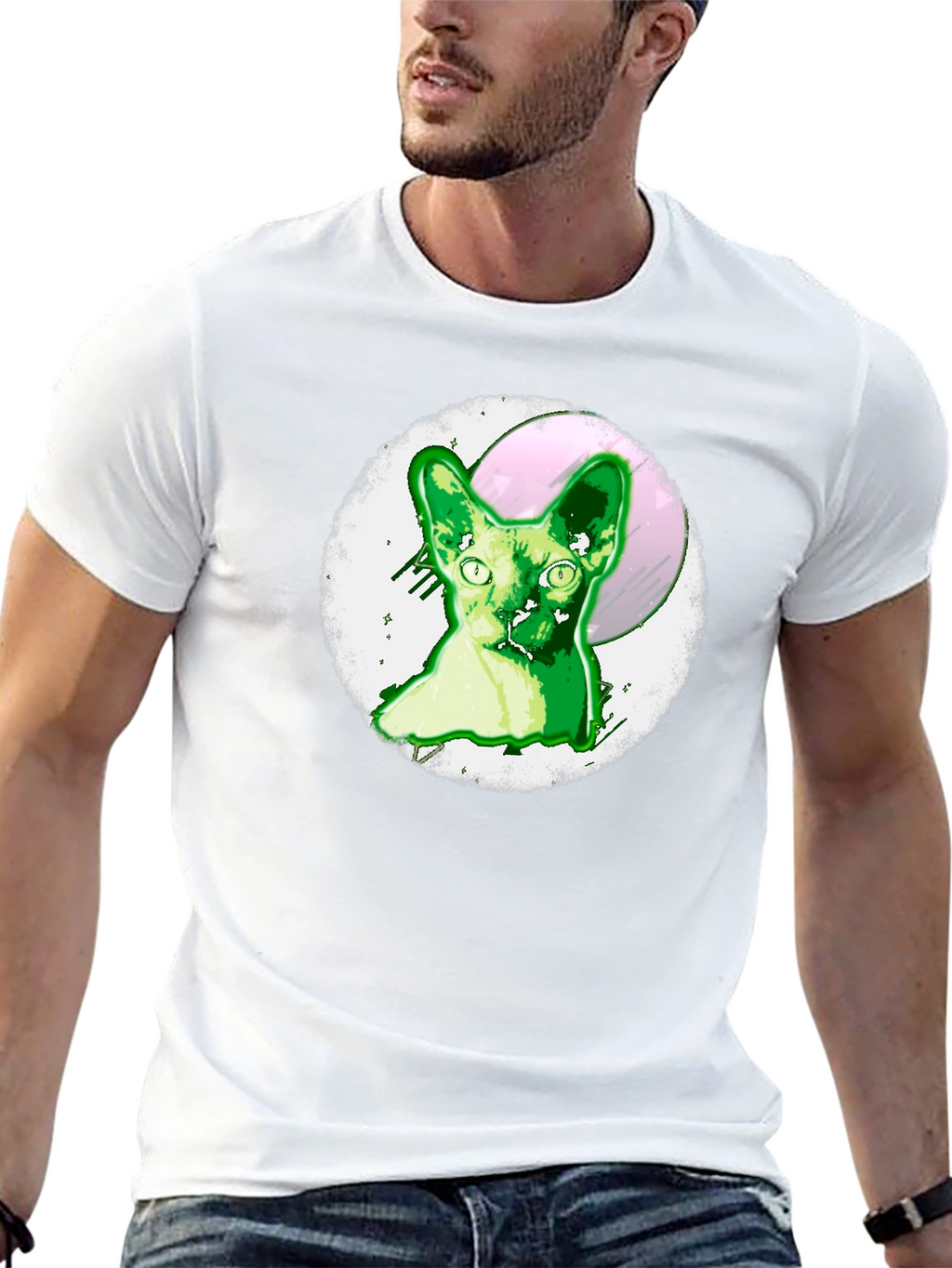 Sphynx Cat Graphic Tee - Unique Design
