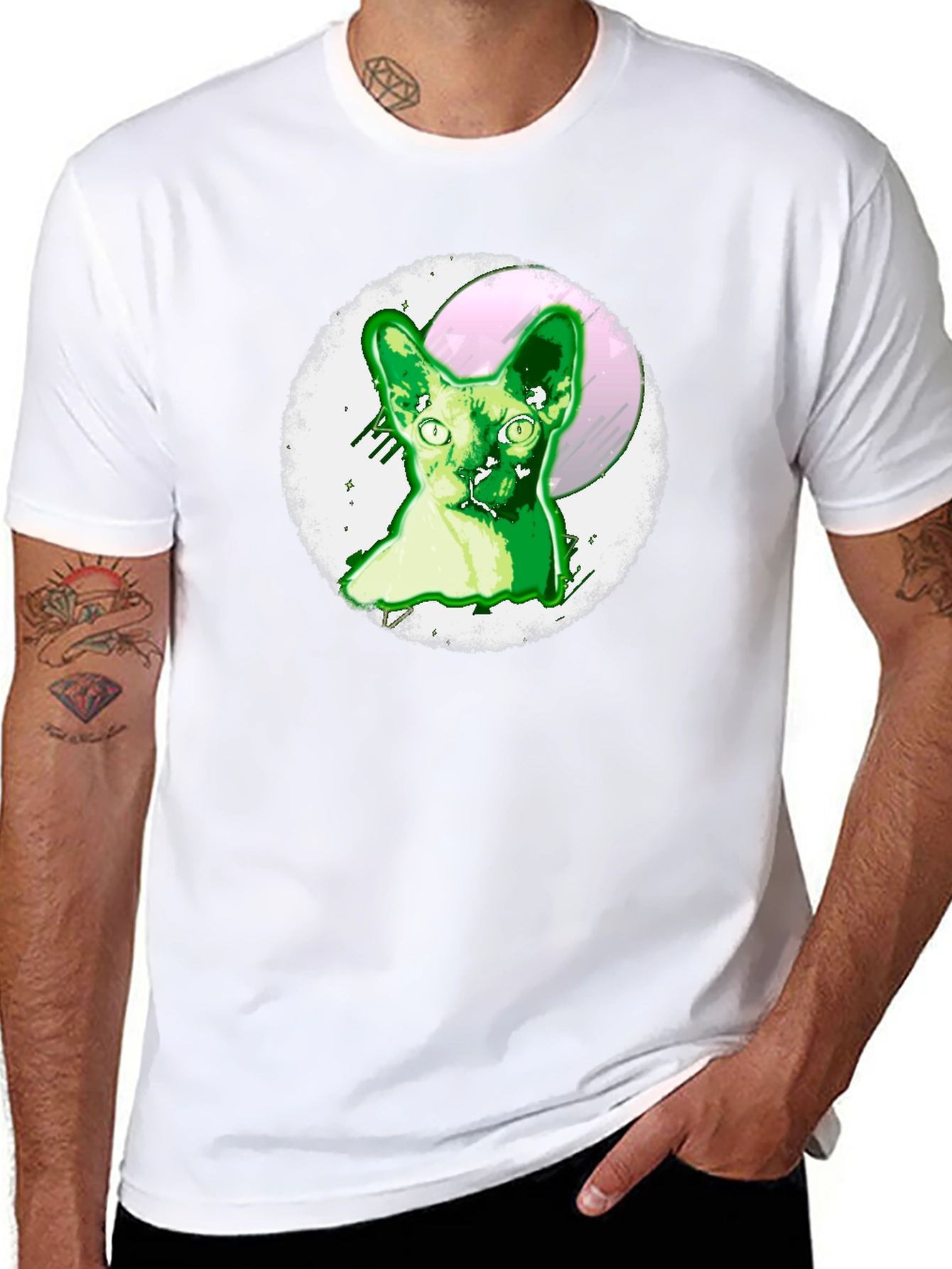 Sphynx Cat Graphic Tee - Unique Design